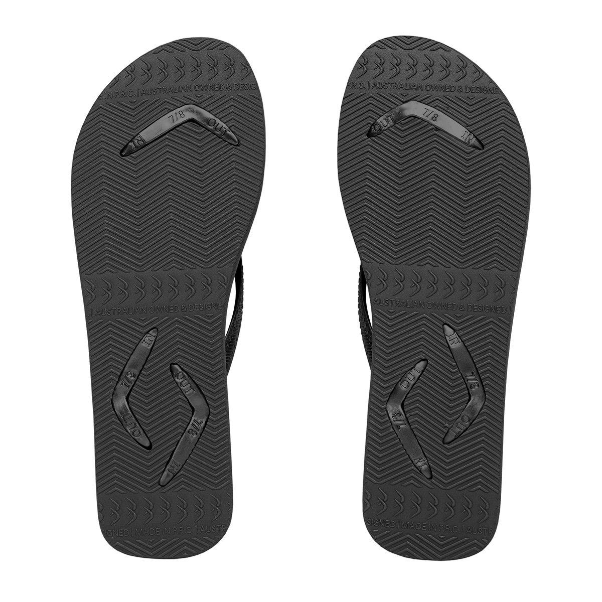 Boomerangz Women's White/Black Thongs bottom