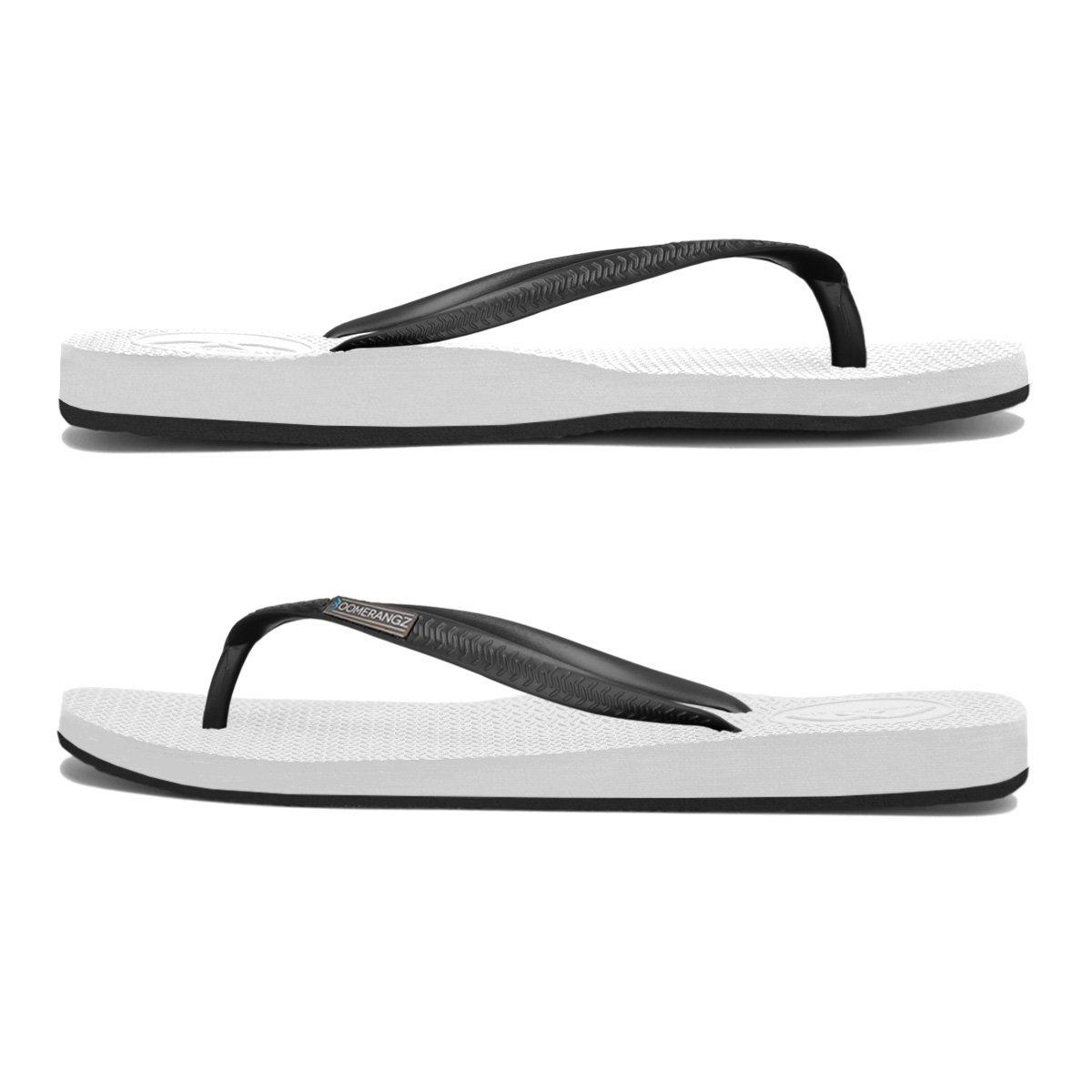 Boomerangz Women's White/Black Thongs side