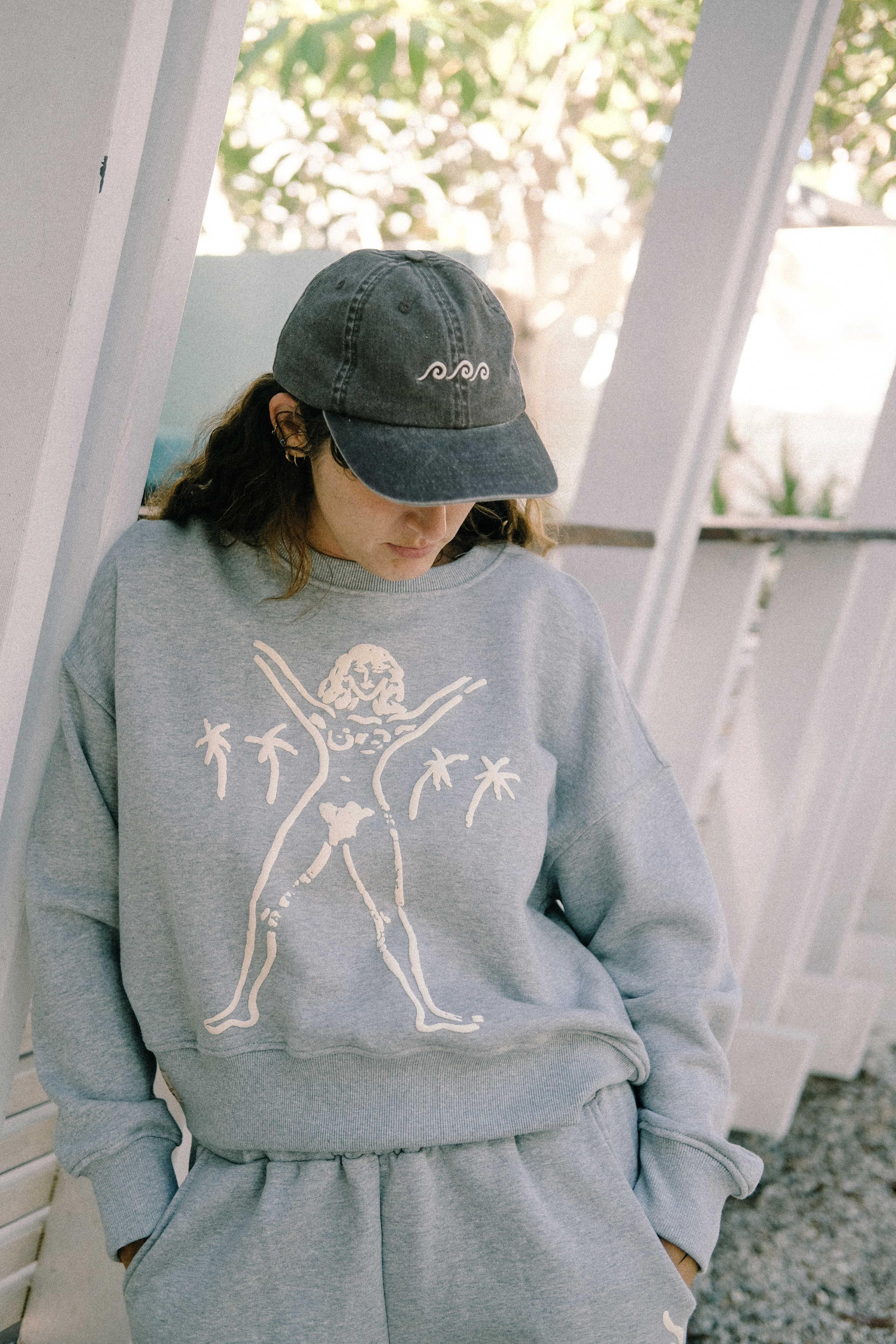 Model posing in Bush Woman Jumper