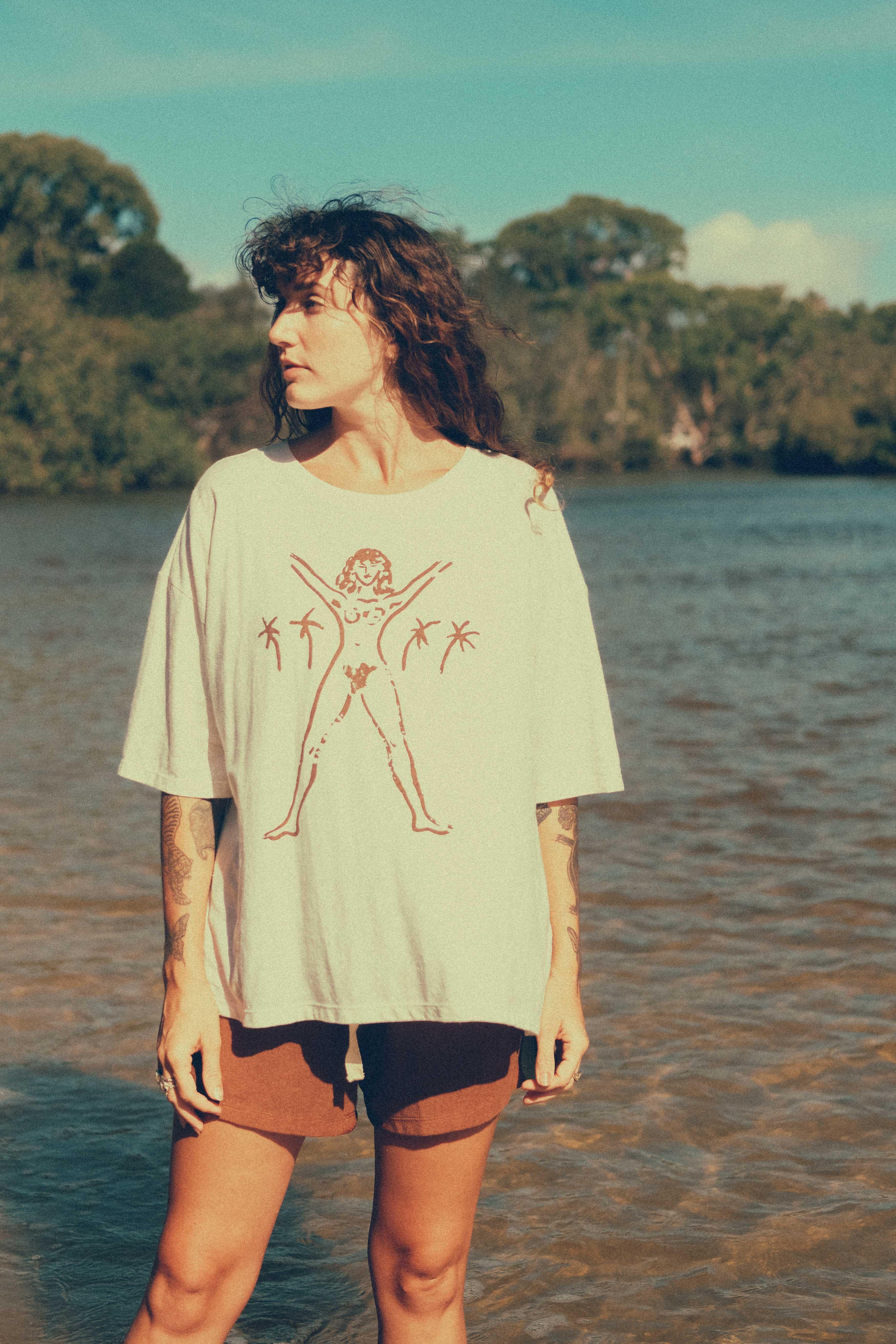 Model wearing Bush Woman Tee