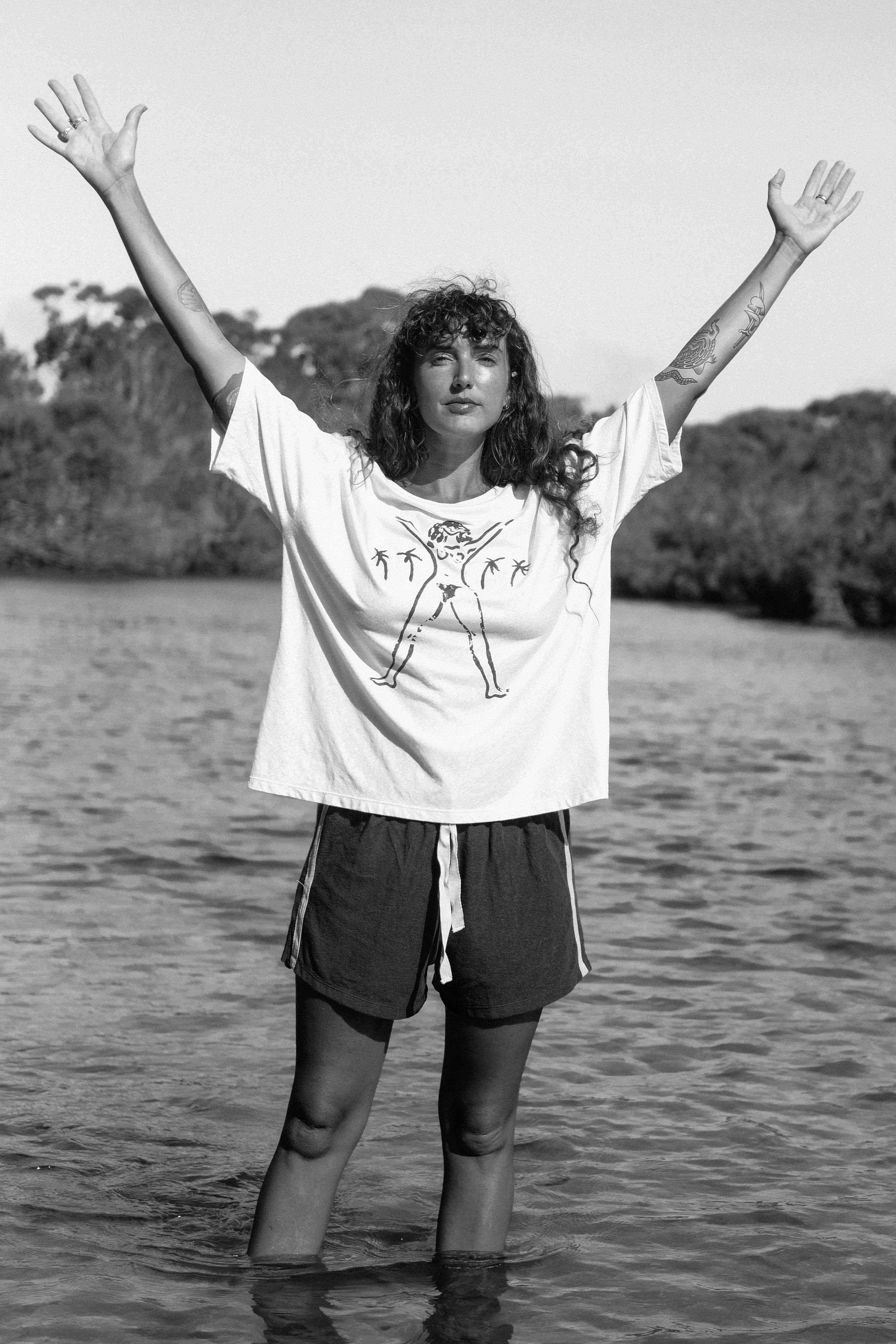 Close-up of Bush Woman Tee design