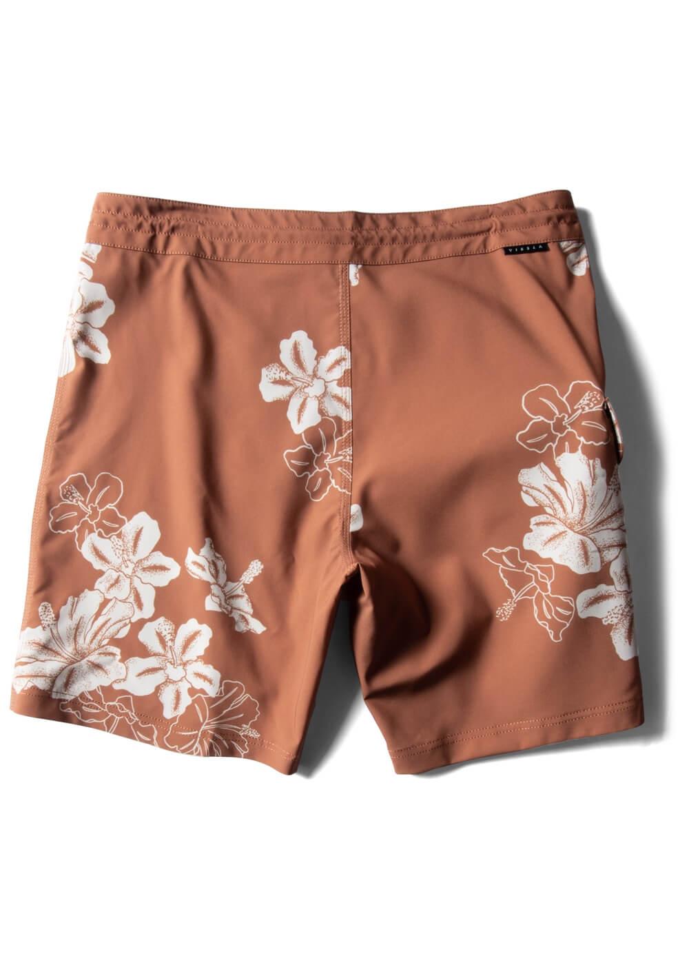 Byebiscus 17.5" Boardshort - Terracotta