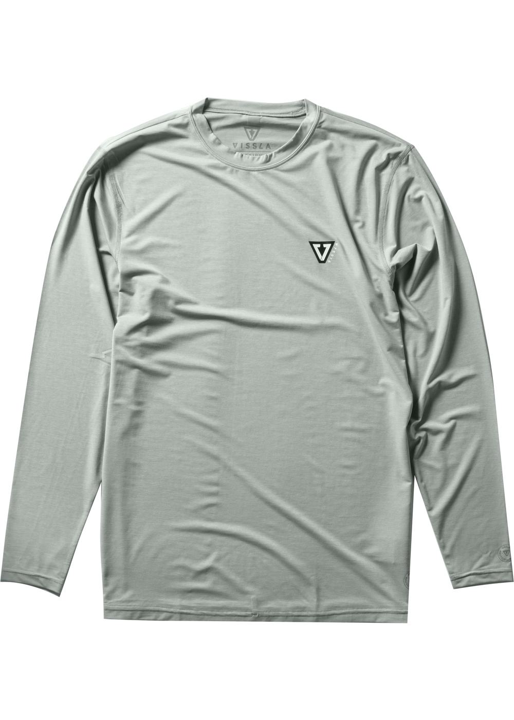 Vissla Twisted Eco Long Sleeve Surf Tee - Black Heather front