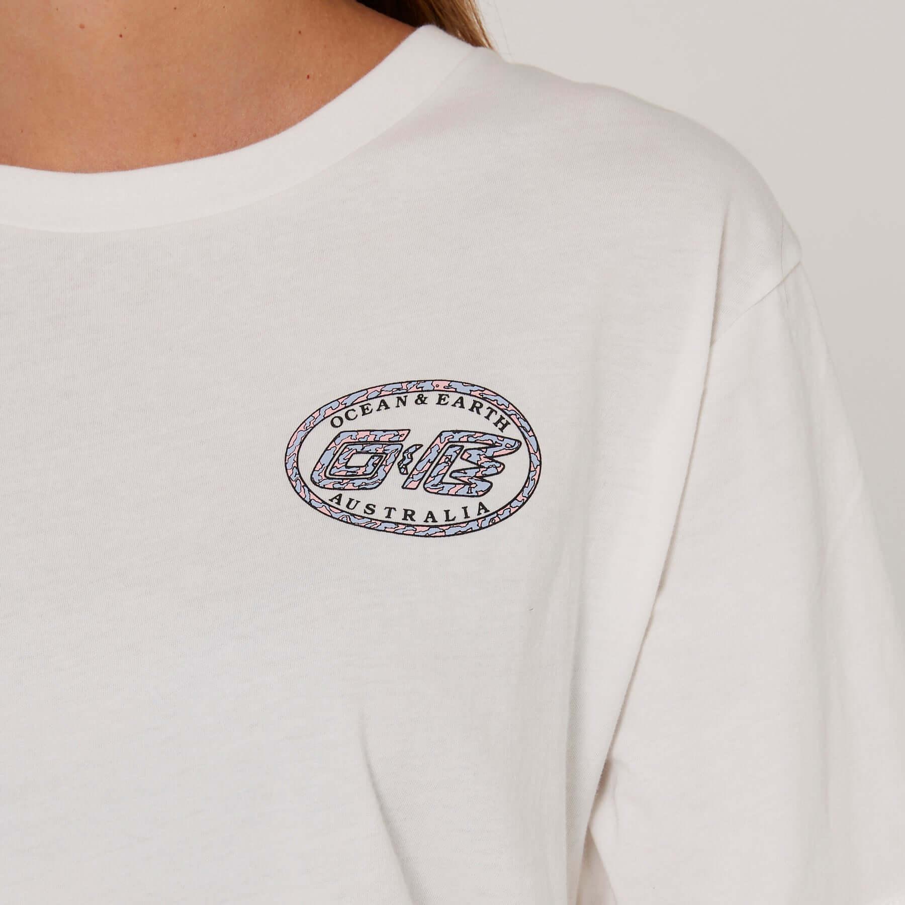 Camo Boyfriend Tee - Vintage White