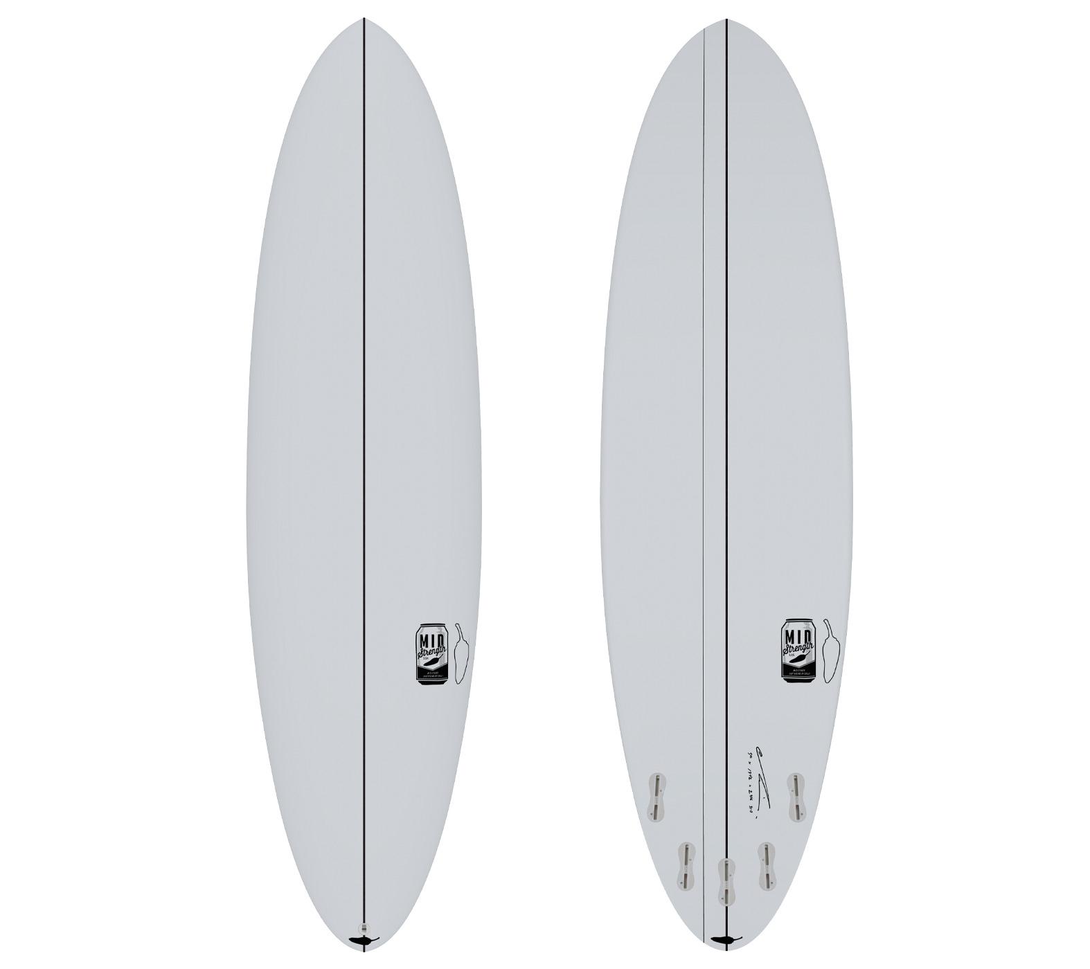 Mid Strength (Chilli) - 6' 8" x 21 3/8" x 2 5/8" x 40.9L - Futures 1