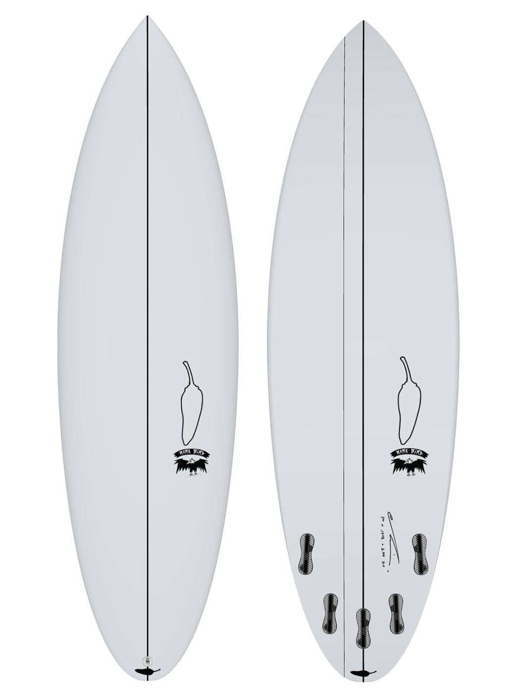Rare Bird (Chilli) - 6' 2" x 20 1/4" x 2 3/4" x 35.7L - FCS II 1