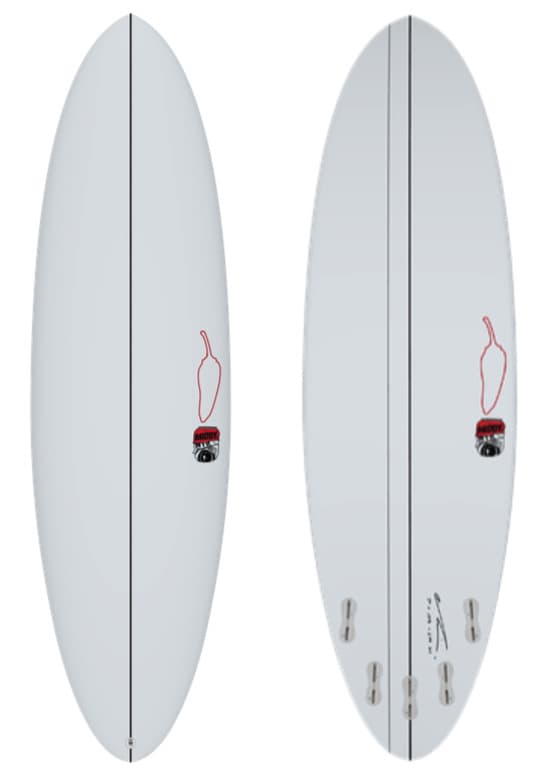 Middy (Chilli) - 6' 4" x 21 " x 2 9/16" x 37.3L - Futures 1