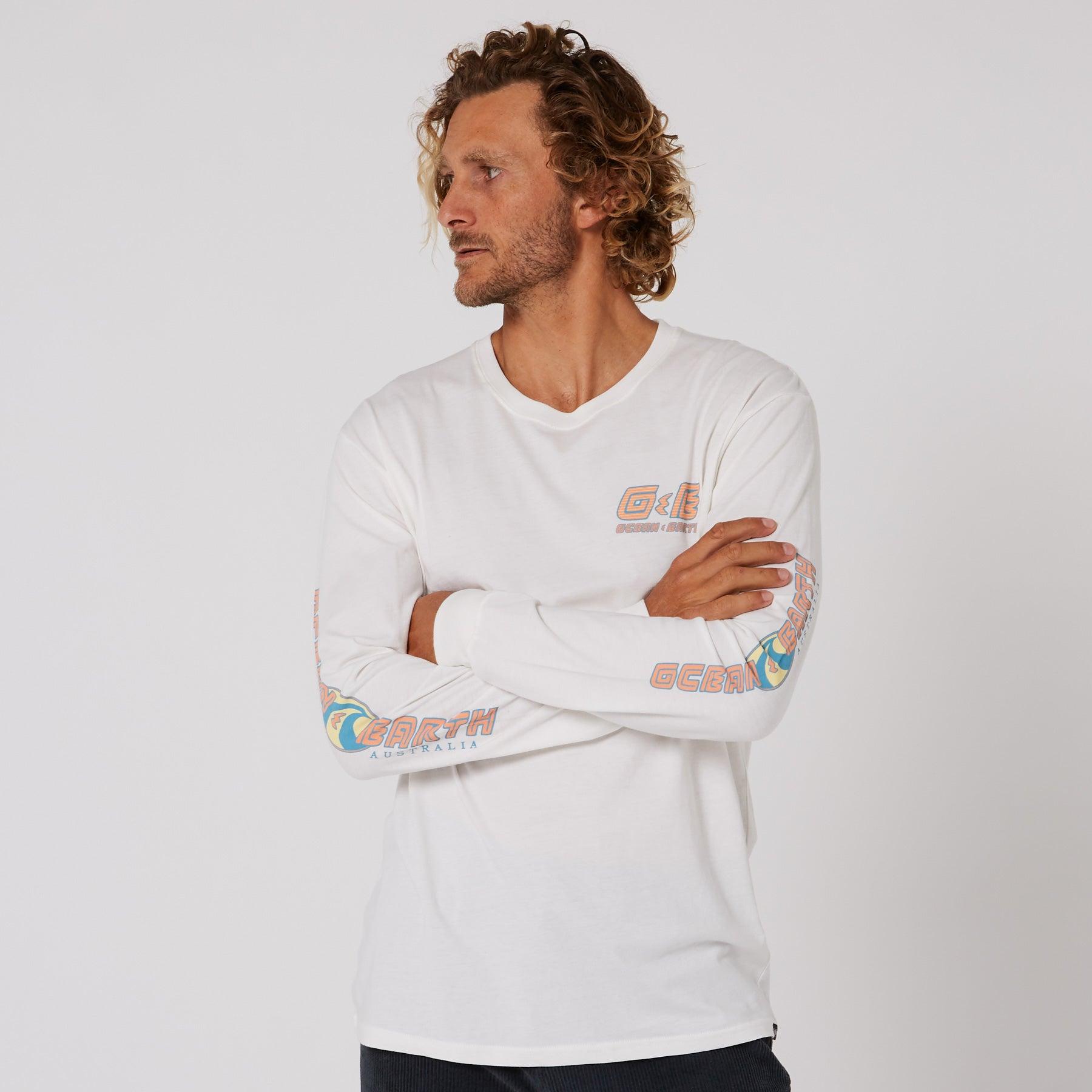 Men's 90's Wave LS Tee - Off White