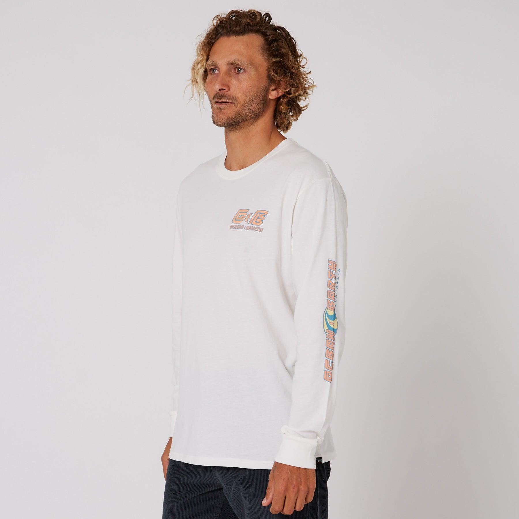 Men's 90's Wave LS Tee - Off White