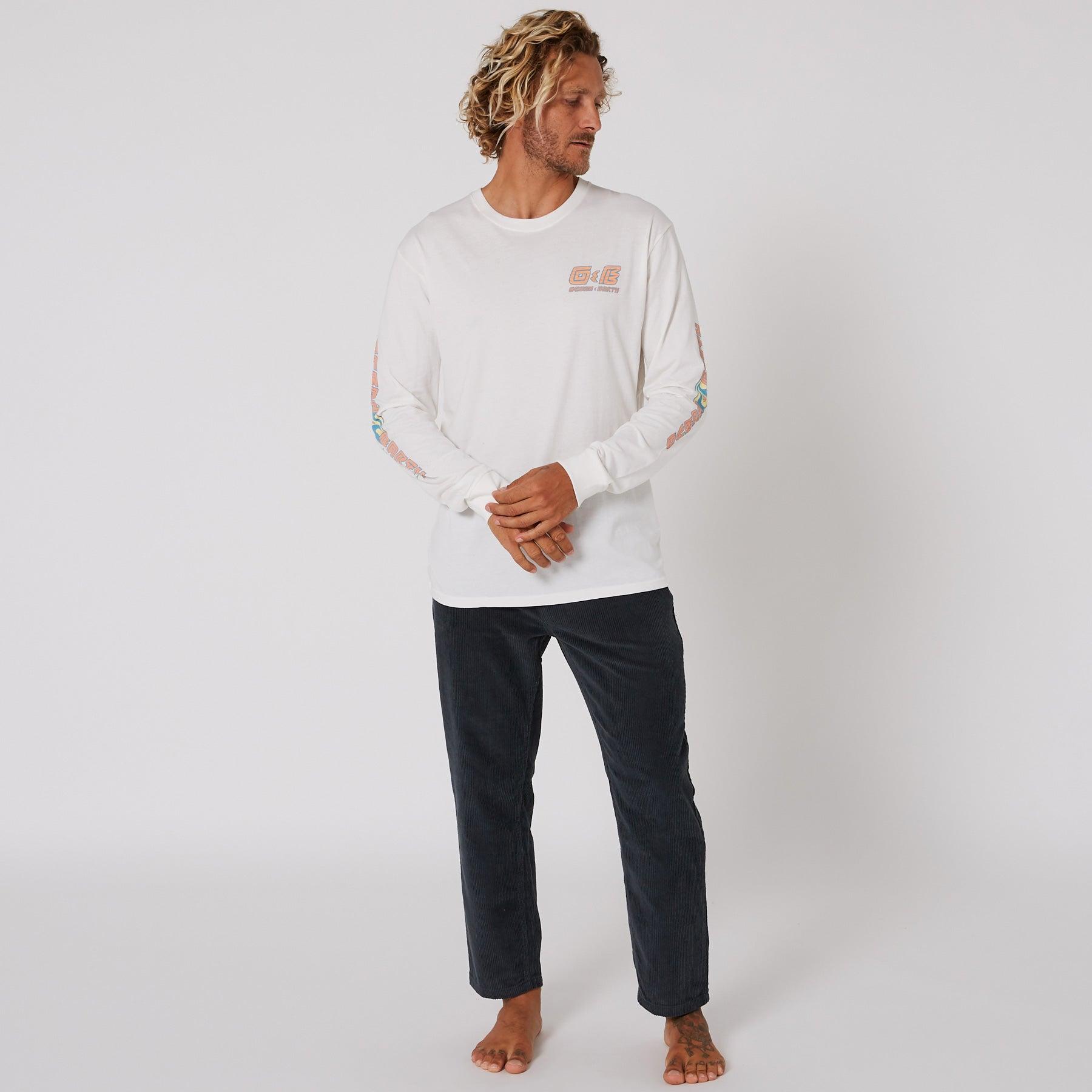 Men's 90's Wave LS Tee - Off White