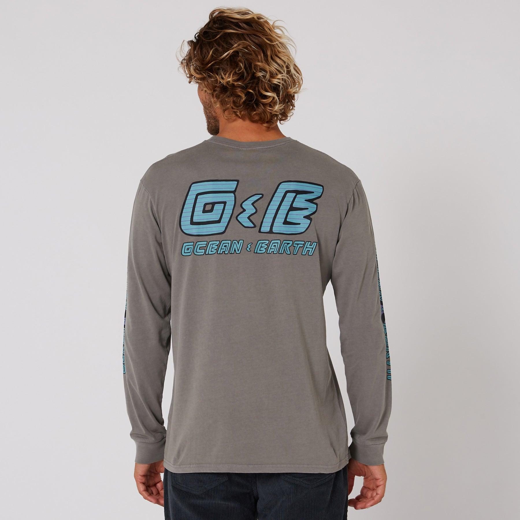 Men's 90's Wave LS Tee - Charcoal