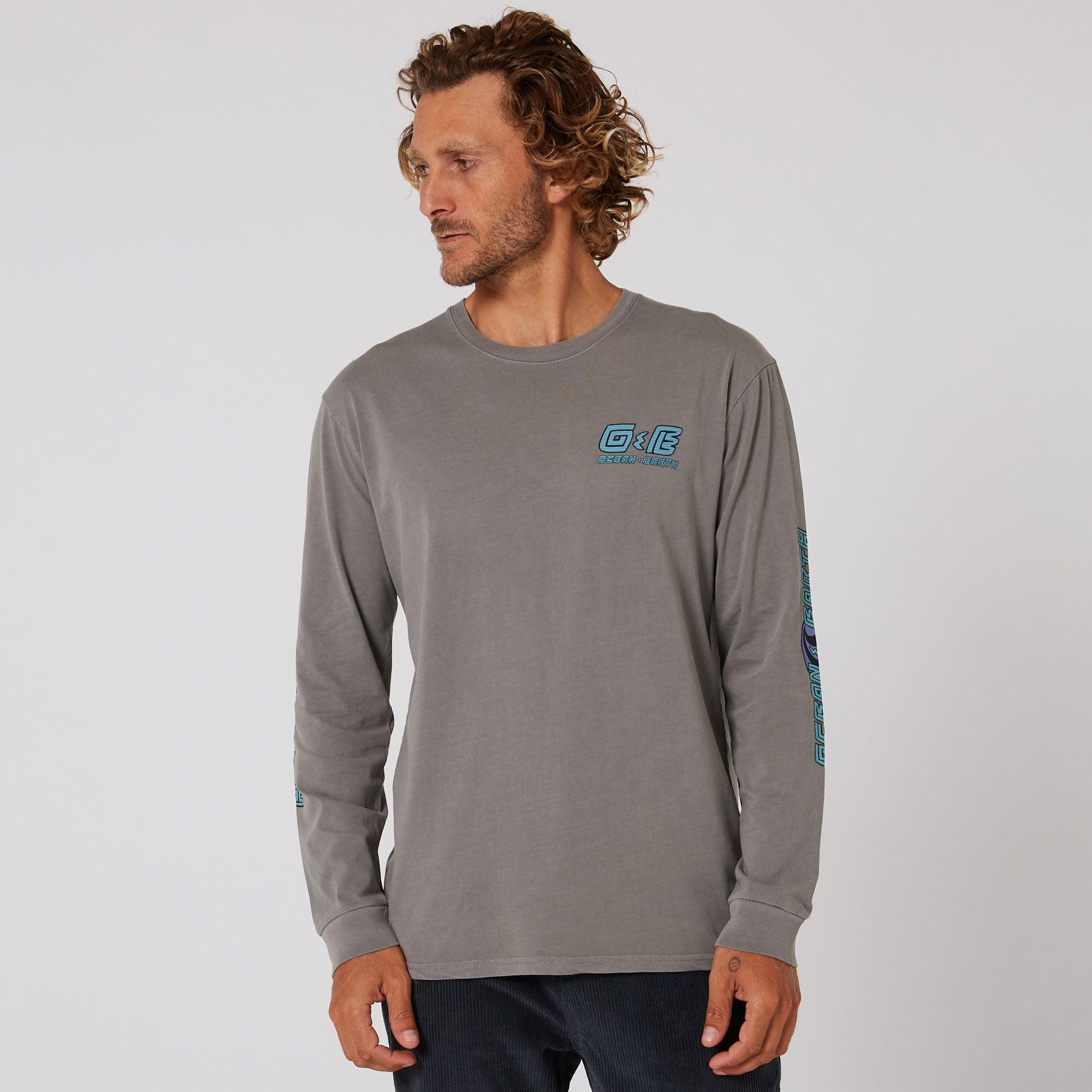 Men's 90's Wave LS Tee - Charcoal