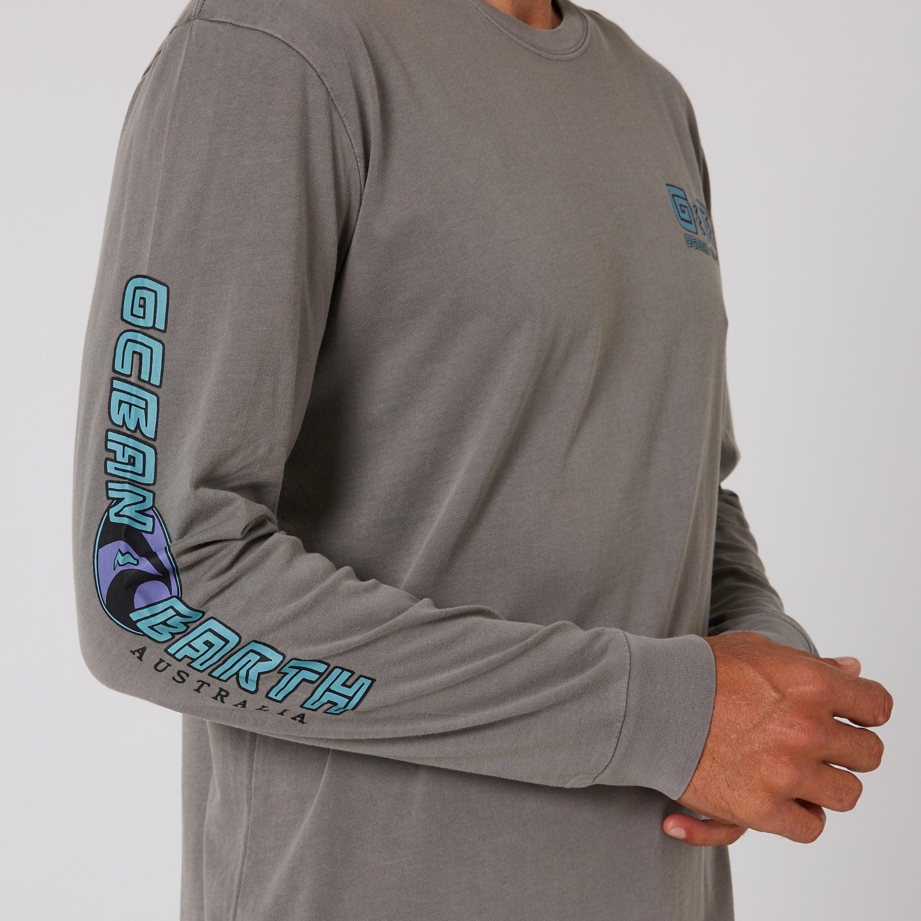 Men's 90's Wave LS Tee - Charcoal