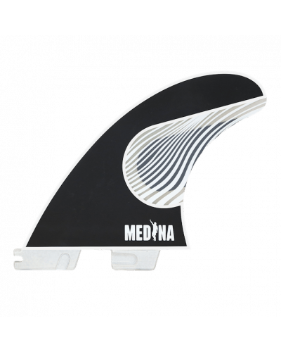 FCS II Gabriel Medina Signature Tri Fin Set - Black/White - L