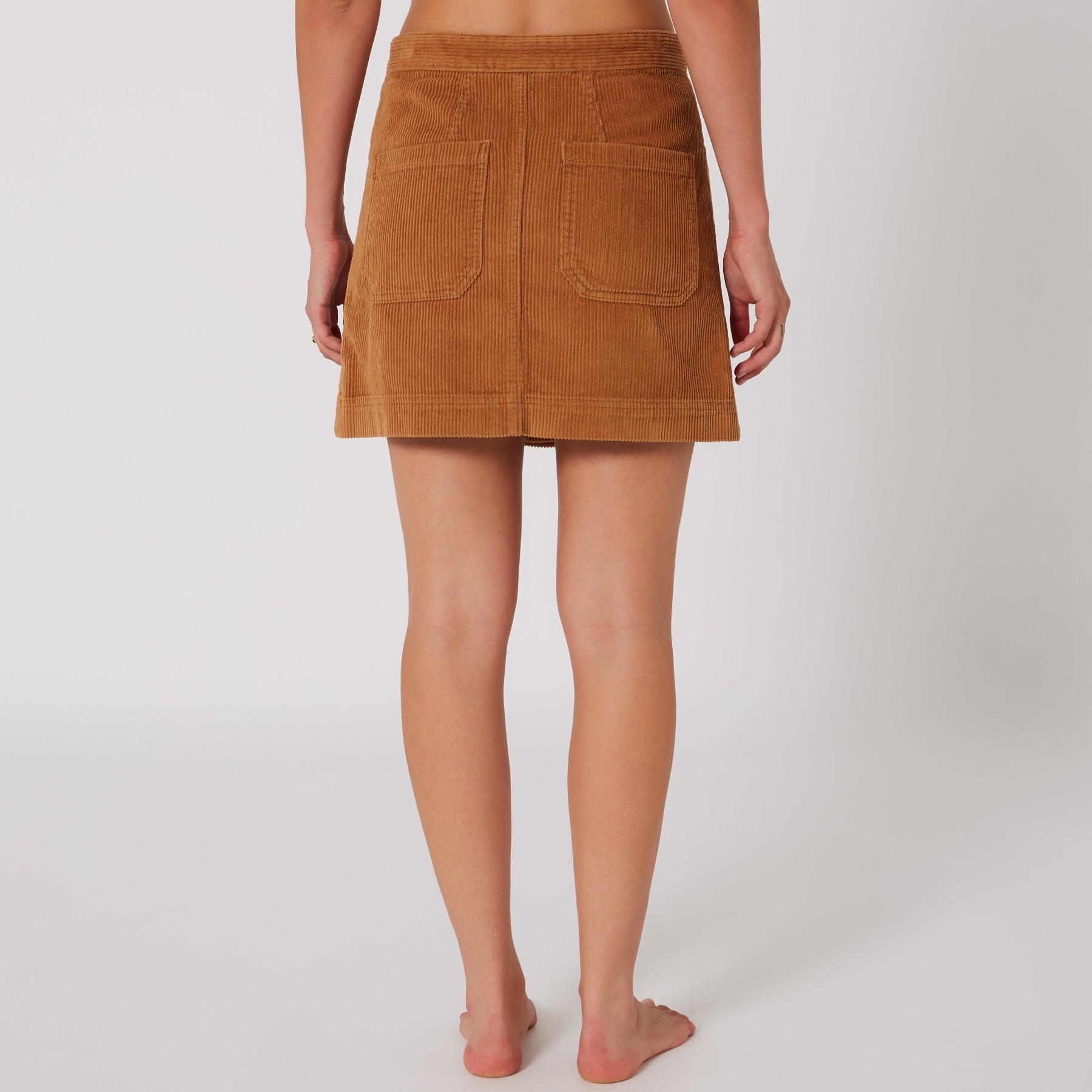 Day Tripper Cord Skirt - Caramel