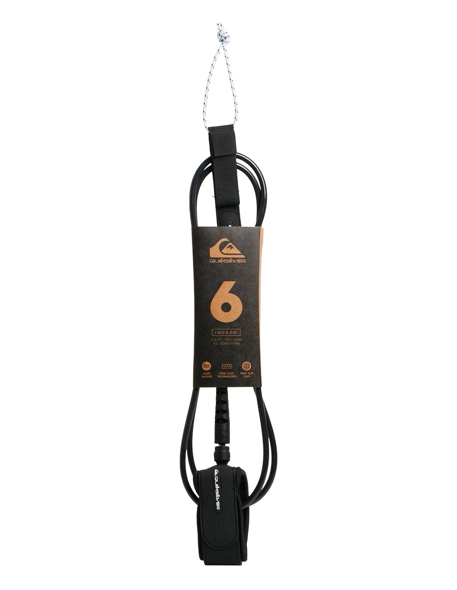 Quiksilver Highline 6ft Premium Leash - Black