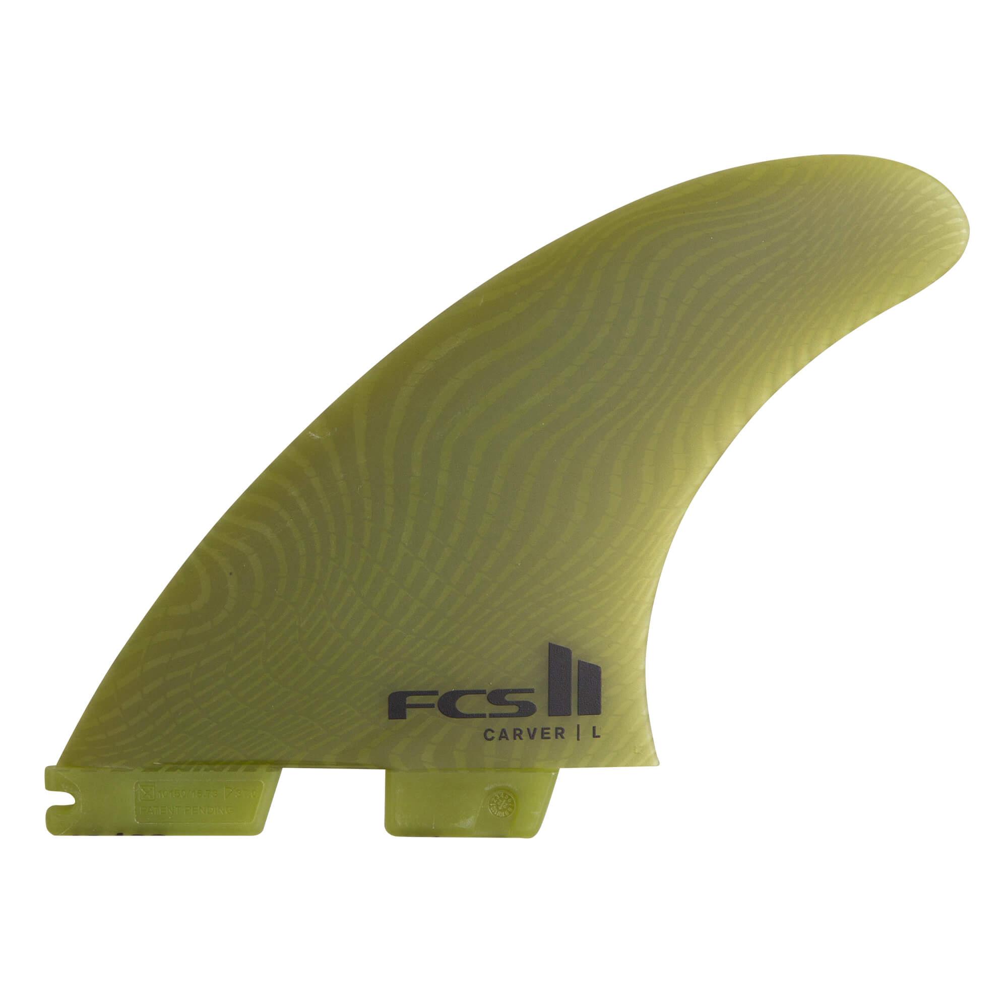 FCS II Carver Neo Glass Tri Fins - Eucalyptus - L - Front