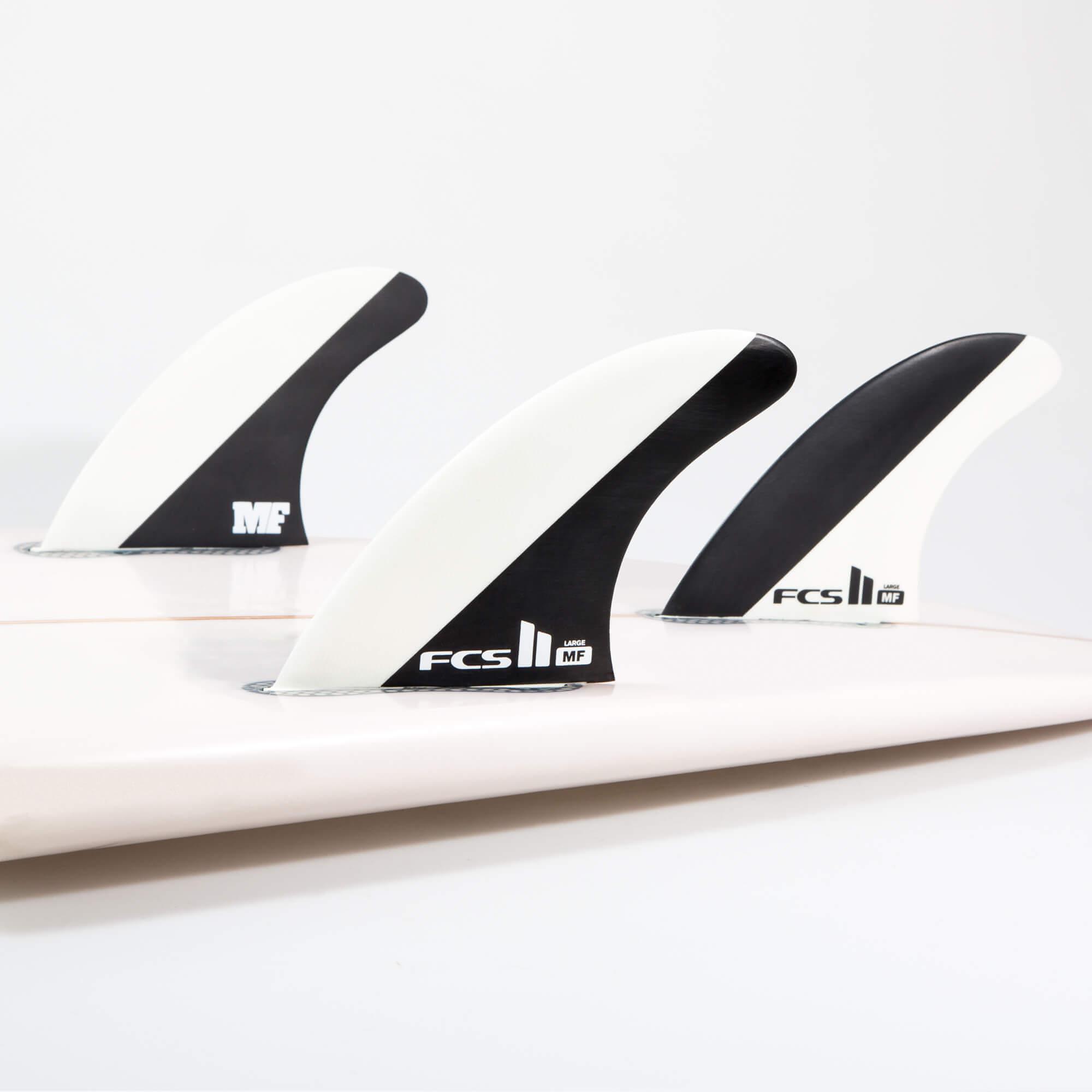 FCS II Mick Fanning PC Tri Fins Black/White - L 1