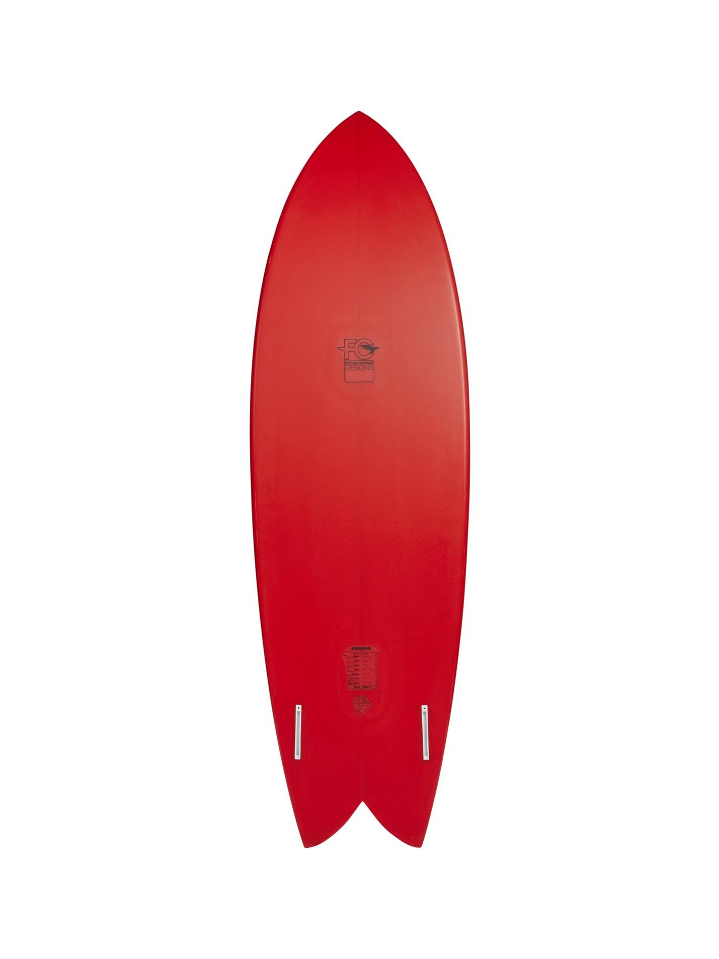 Fish - Clear Deck/Red Bottom (FCD Surfboards) - 5' 10" x 20.68 x 2 1/2" x 36L - Futures 1