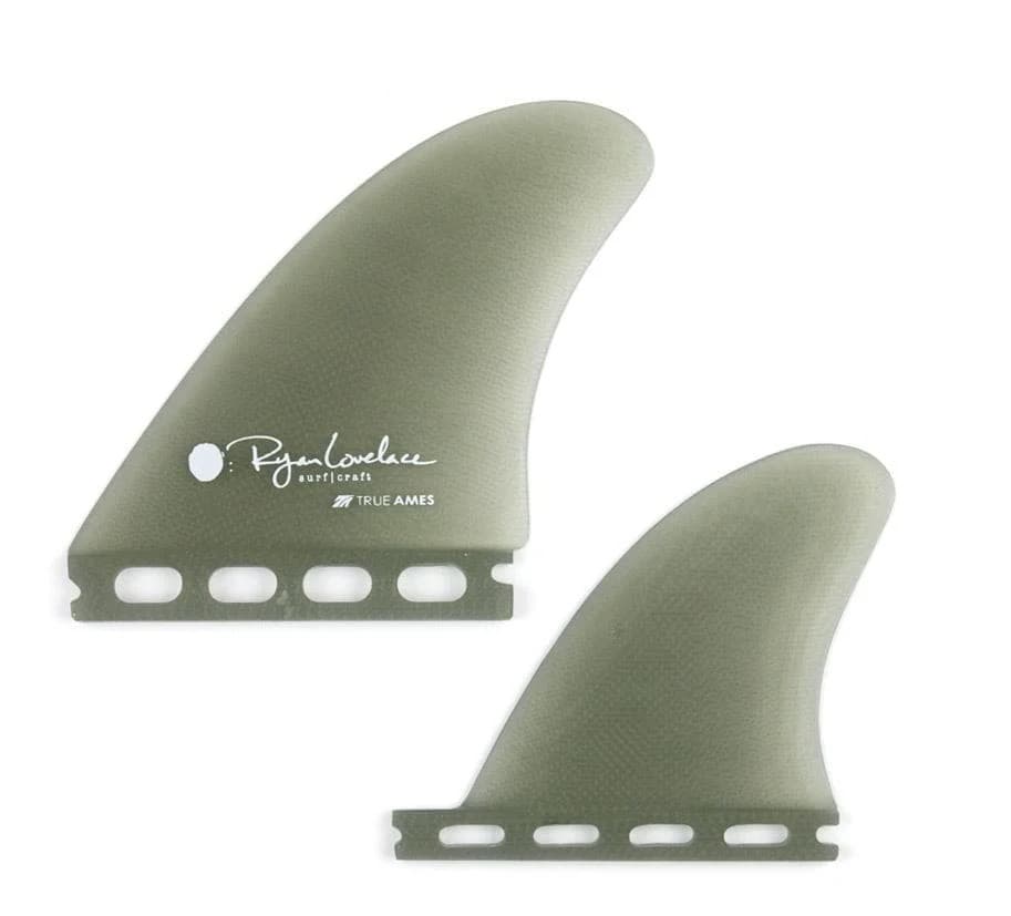 True Ames Lovelace Piggyback Quad Fin Set - Smoke (Futures single tab)