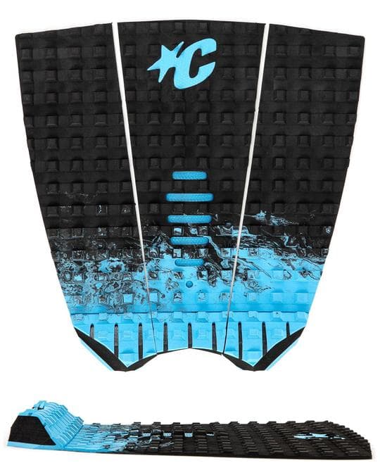 Mick Fanning Tail Pad - Black Fade Cyan 2