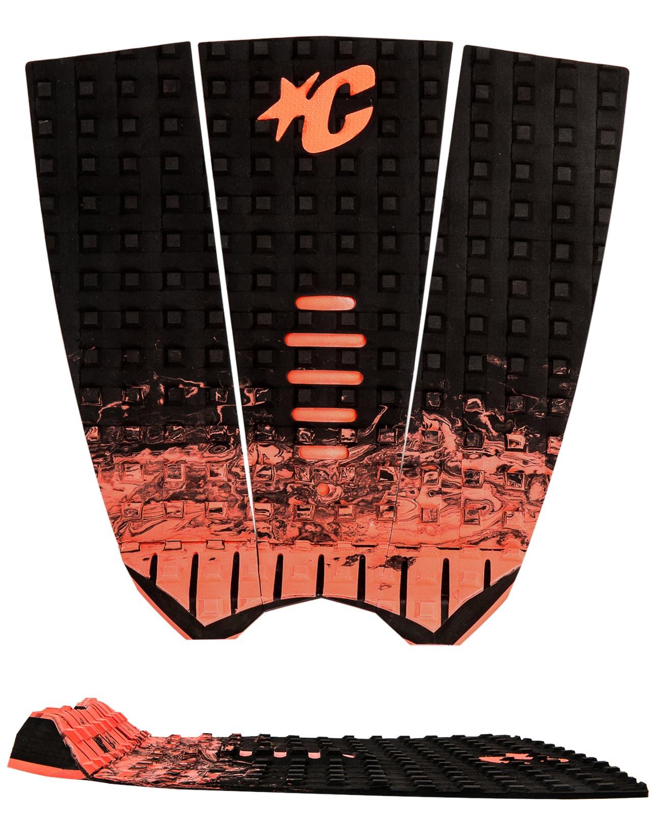 Mick Fanning Tail Pad - Black Fade Fluro Red 1