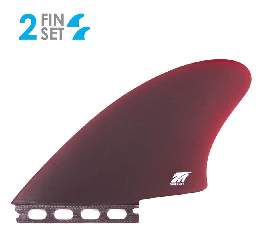 True Ames Hobie Fish Surfboard Fins - Red (Futures) 2 fin set