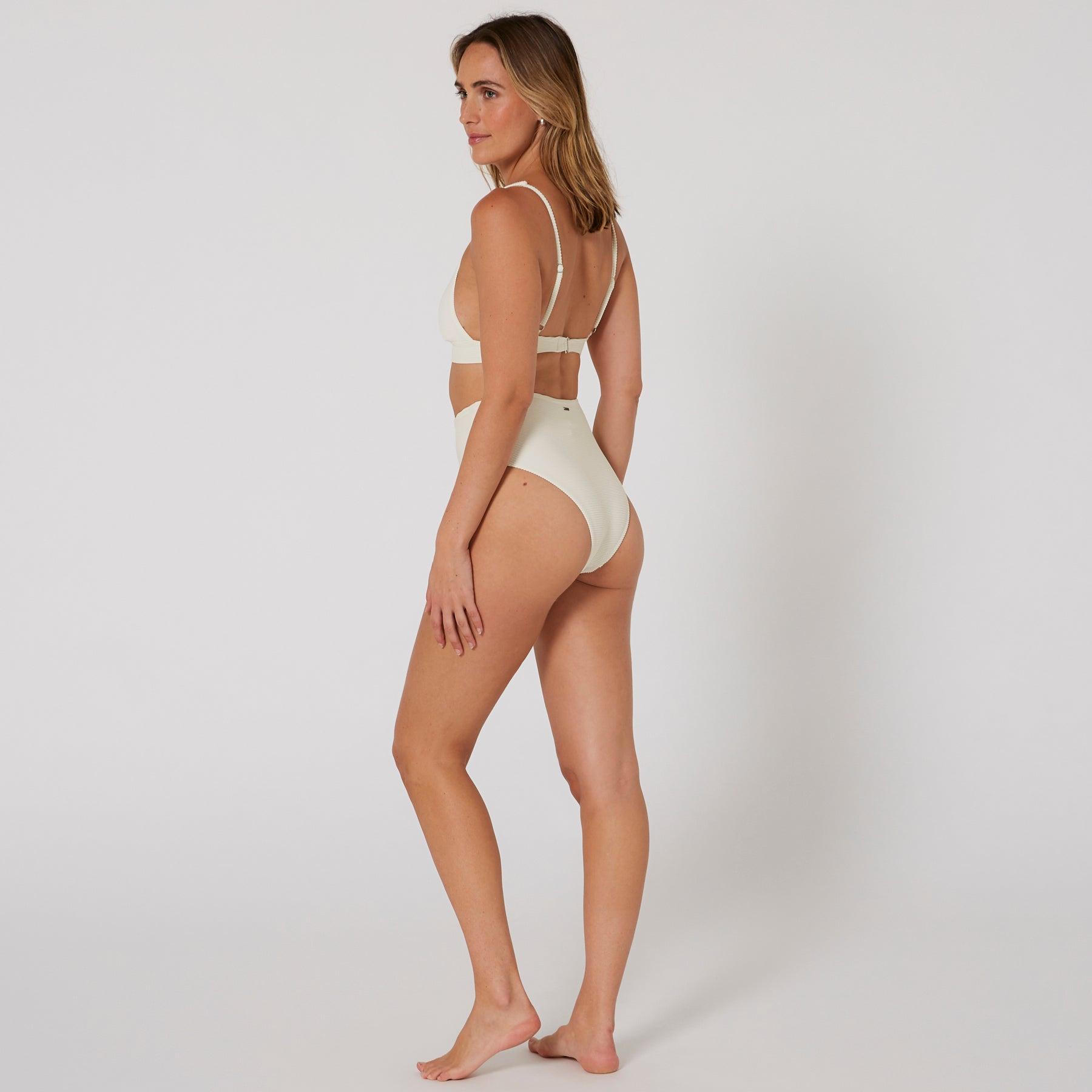 Hyams-Rib Retro Hi Pant - Coconut