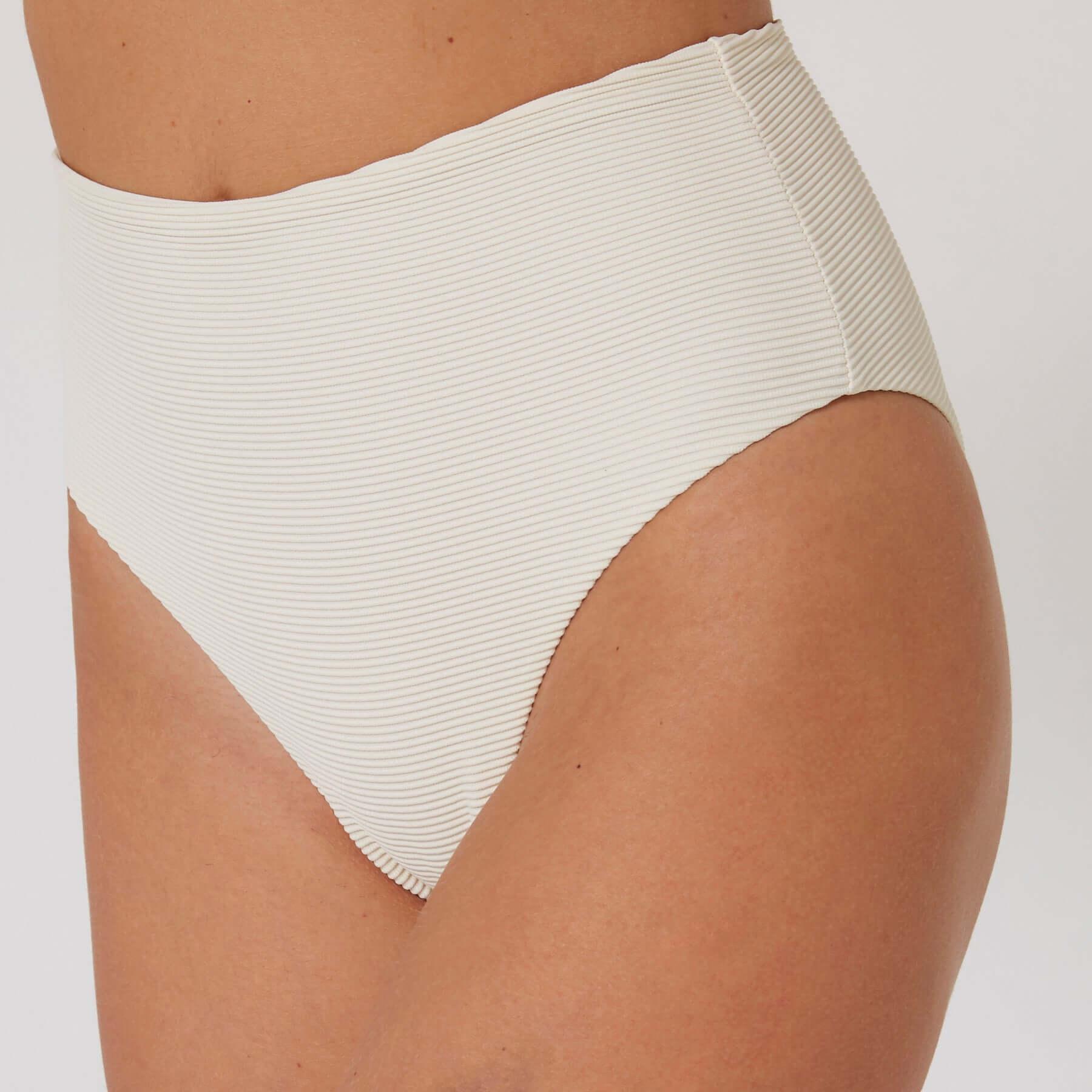 Hyams-Rib Retro Hi Pant - Coconut
