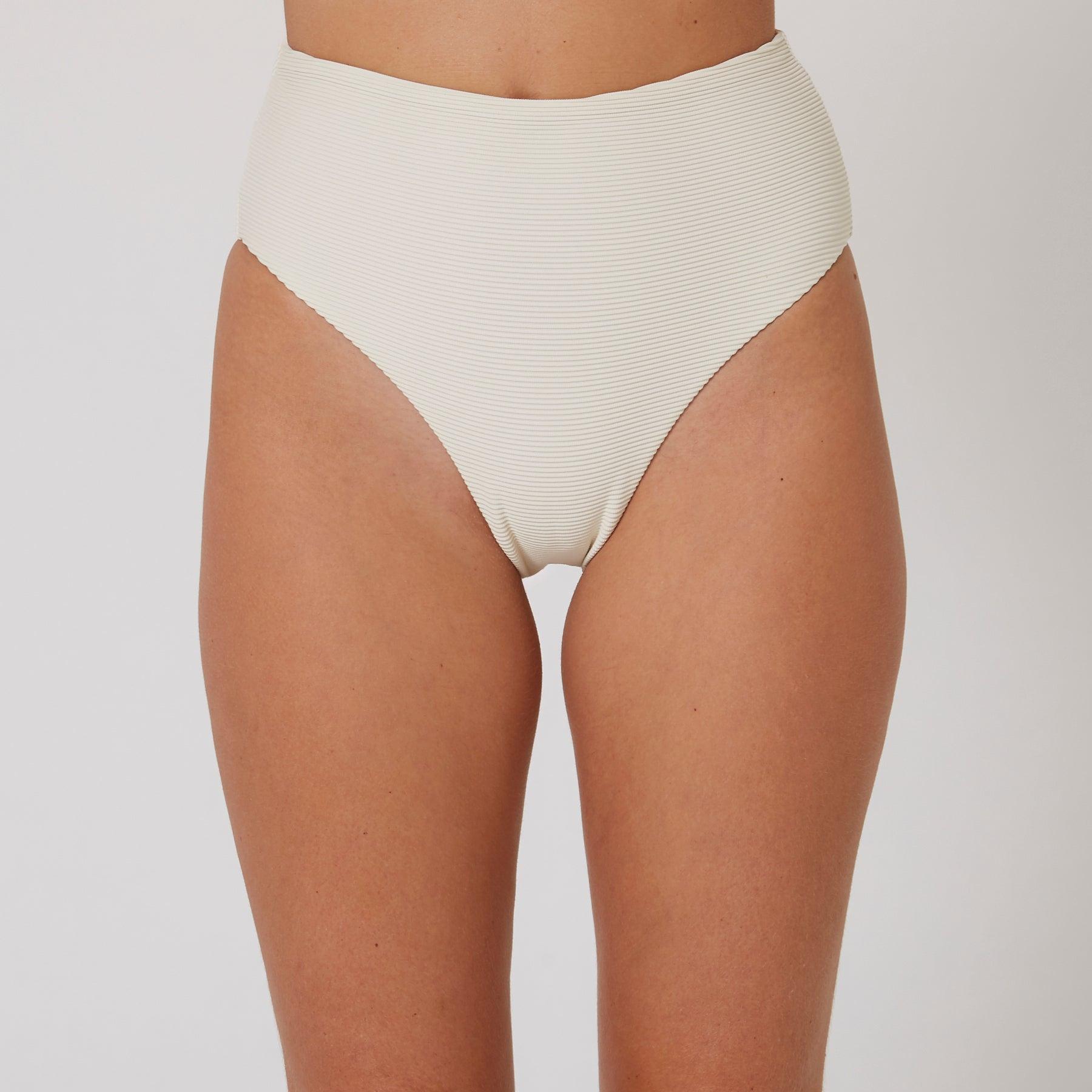 Hyams-Rib Retro Hi Pant - Coconut