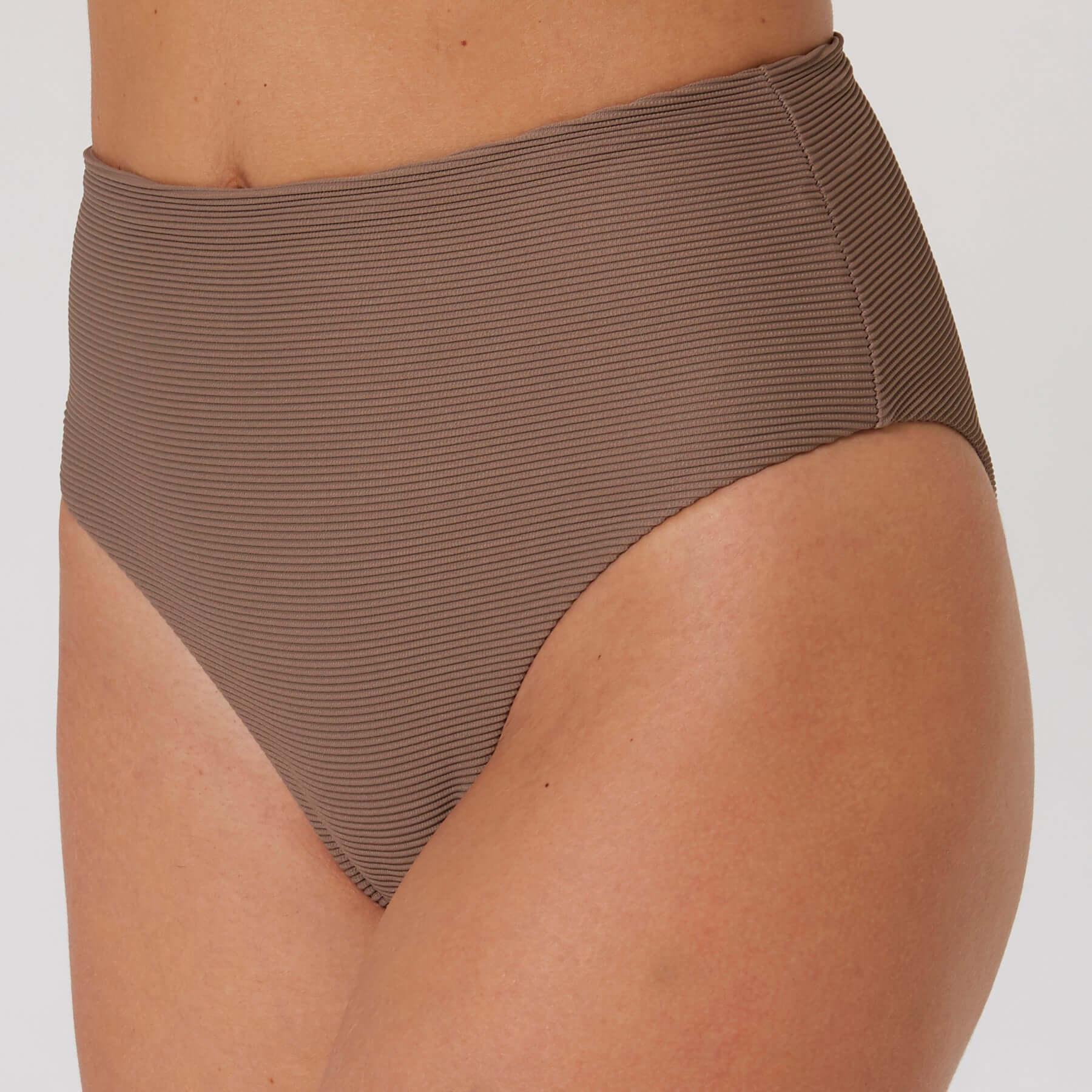 Hyams-Rib Retro Hi Pant - Mocha