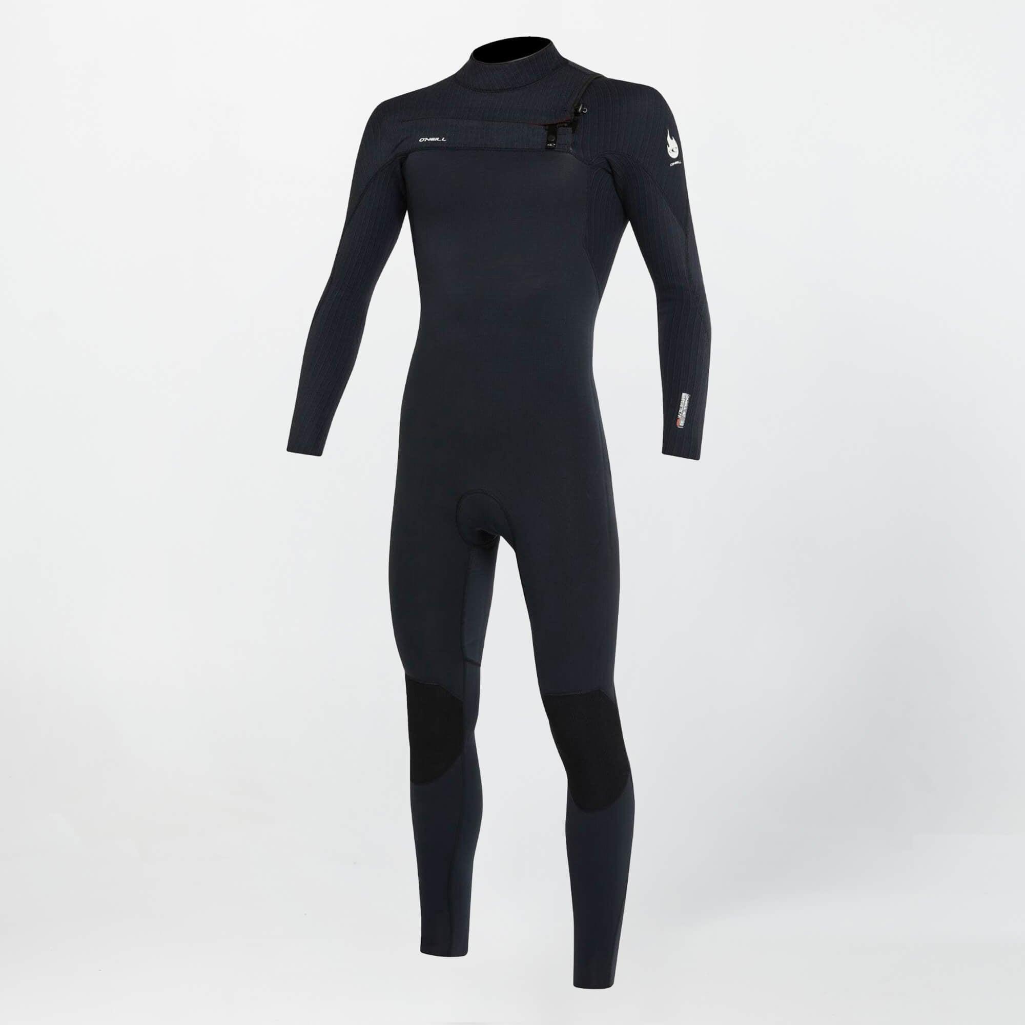 HyperFire 3/2mm Steamer Chest Zip Wetsuit - Black