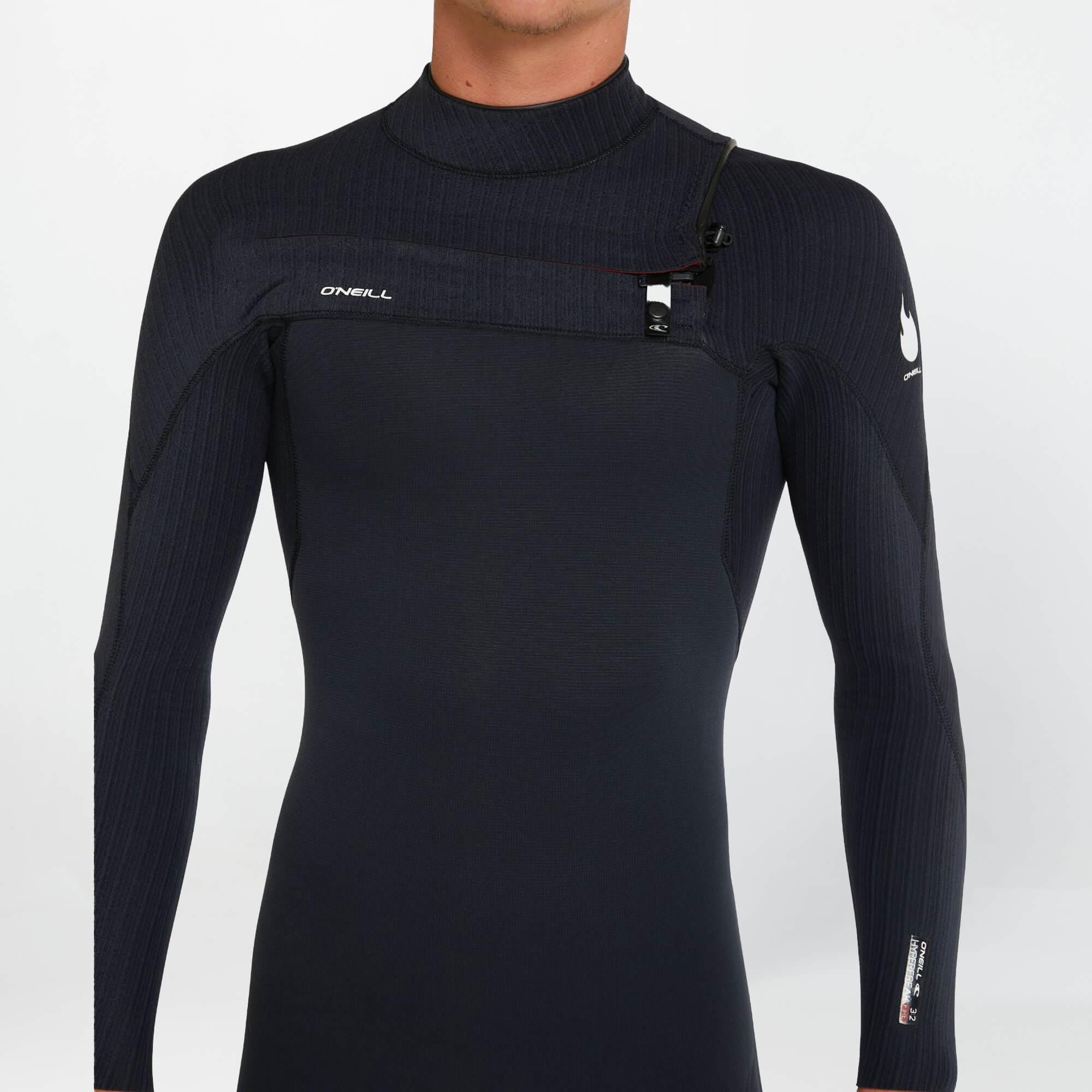 HyperFire 3/2mm Steamer Chest Zip Wetsuit - Black