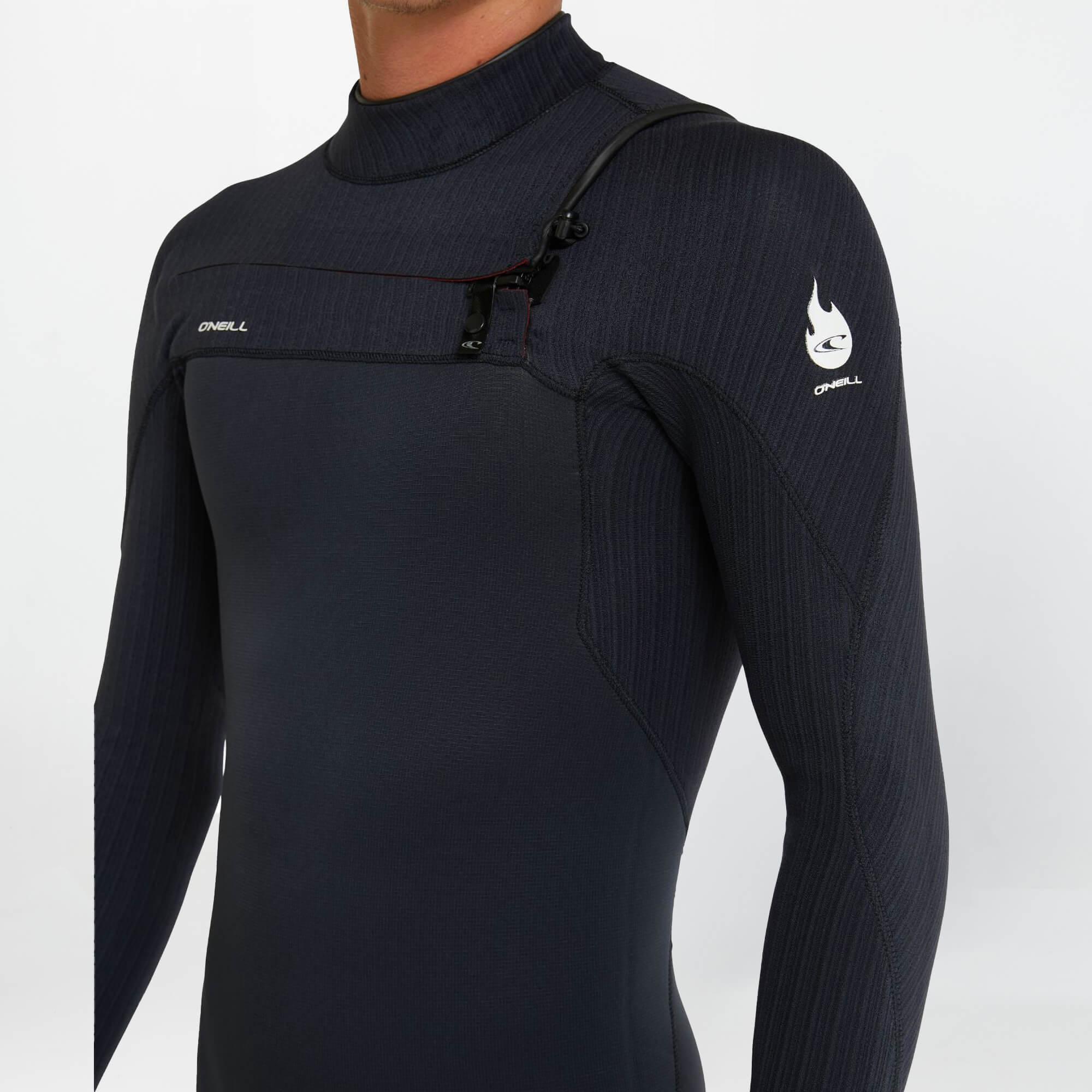 HyperFire 3/2mm Steamer Chest Zip Wetsuit - Black