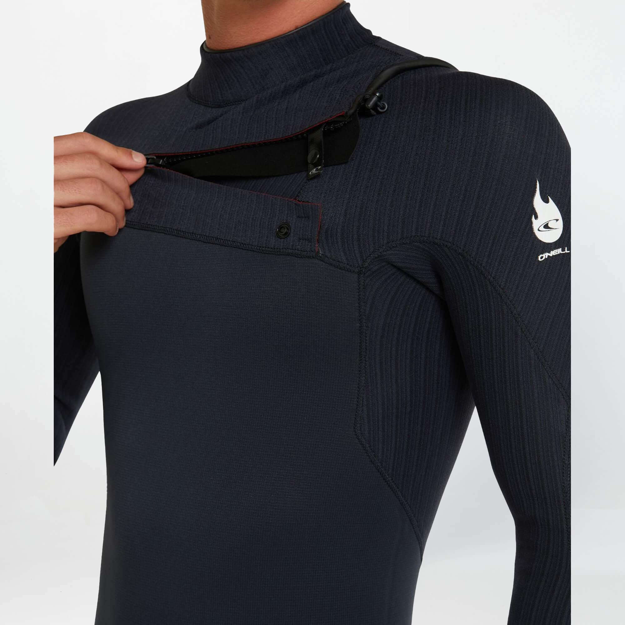 HyperFire 3/2mm Steamer Chest Zip Wetsuit - Black