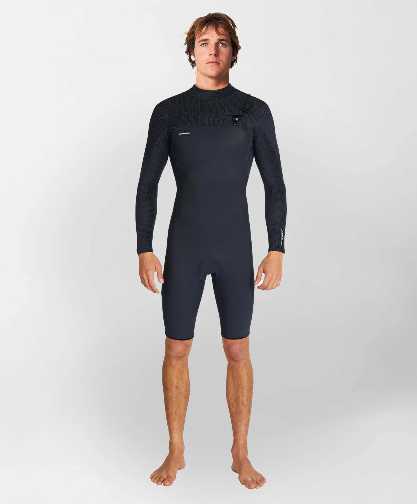 HyperFreak 2mm Long Sleeve Springsuit Chest Zip Wetsuit - Black