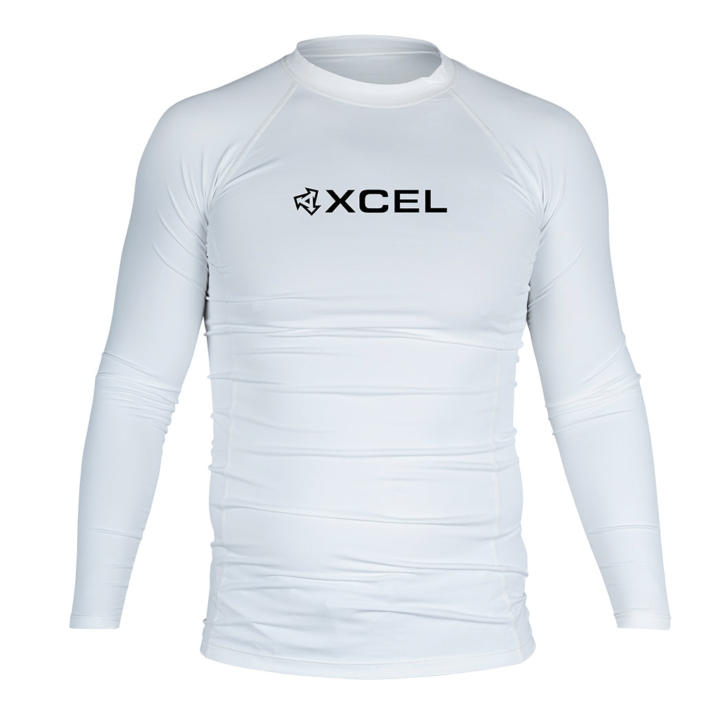 Mens Premium Long Sleeve UV - White