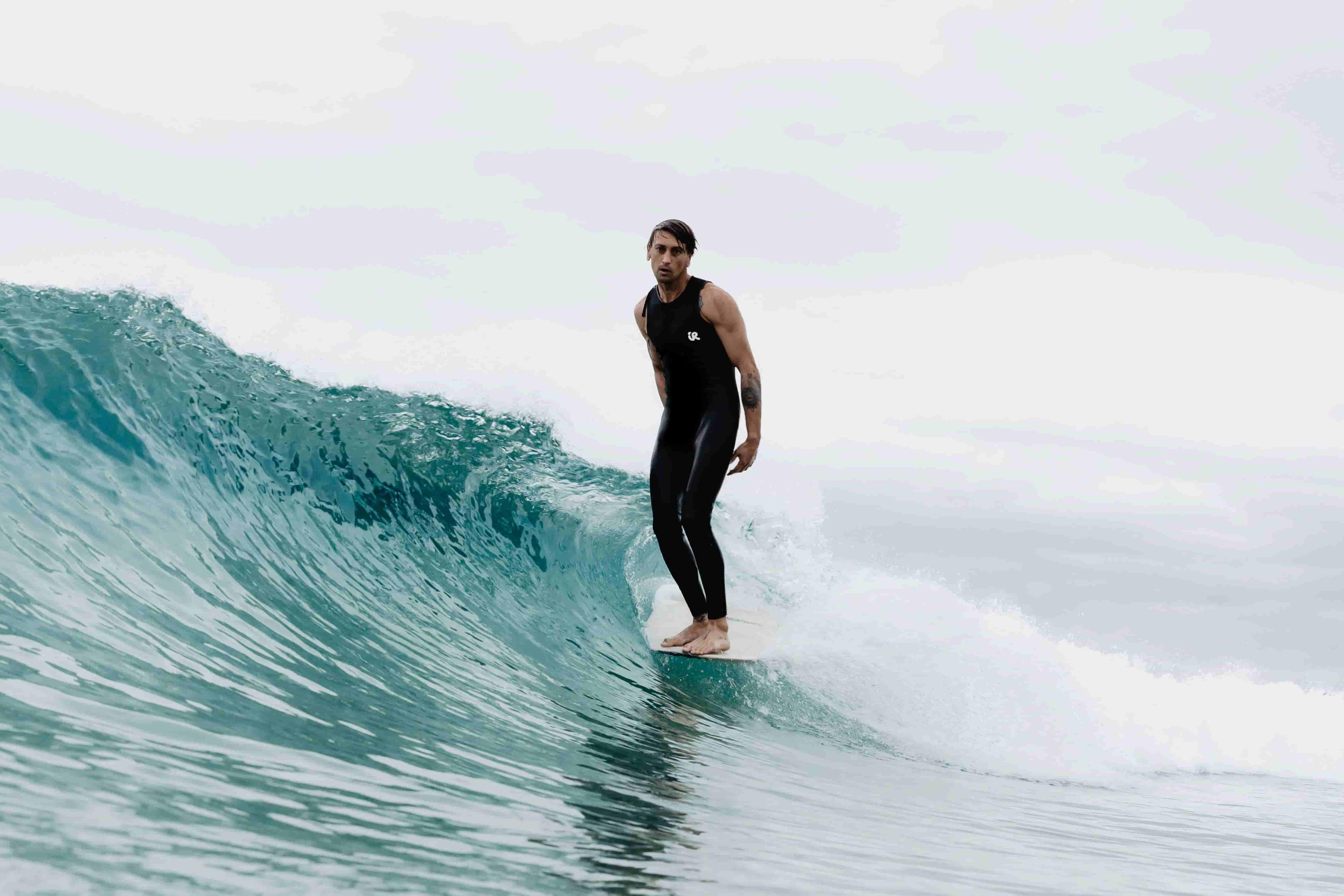 Inner Relm Daddy 3mm Long John Wetsuit model surfing