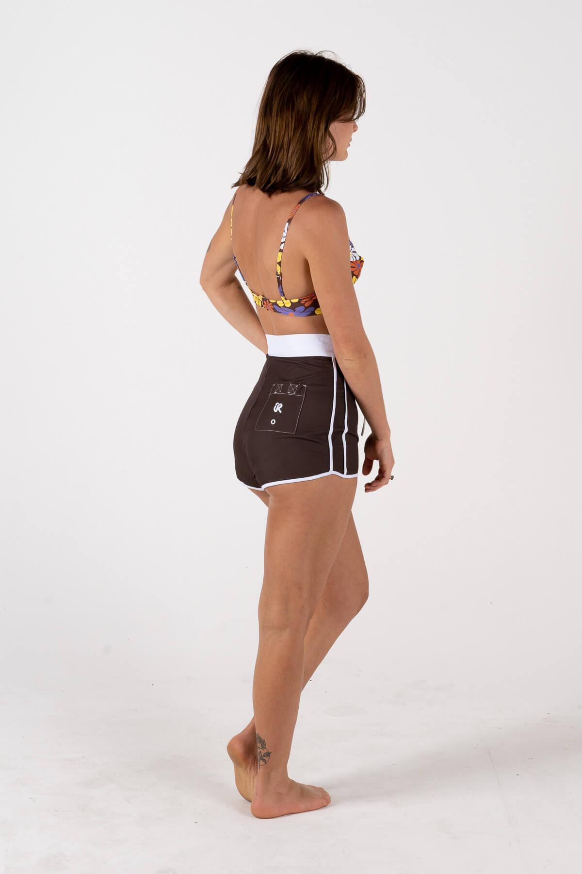 Close-up on back of boardshorts
