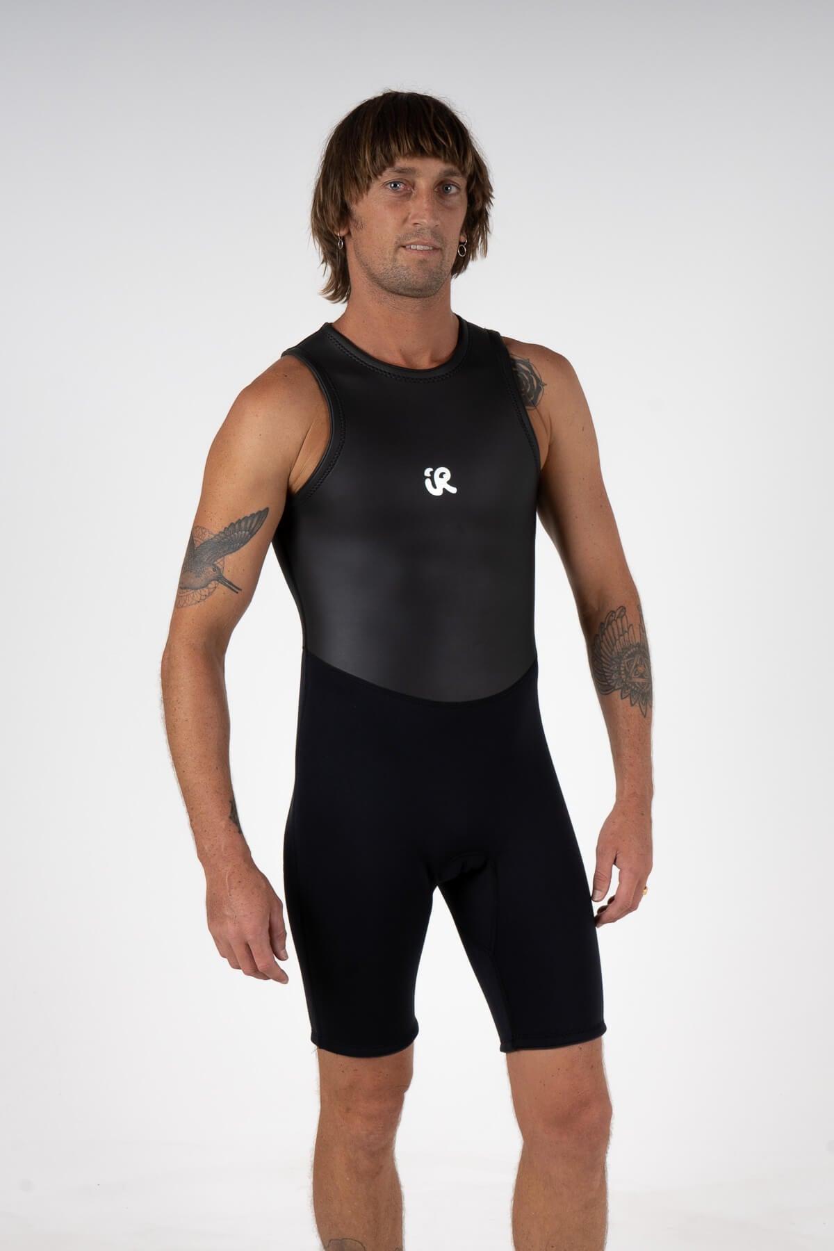 Inner Relm, short John, tube suit, mens, wetsuit, surfing, limestone, smoothskin, smoothie, slick skin, seal,