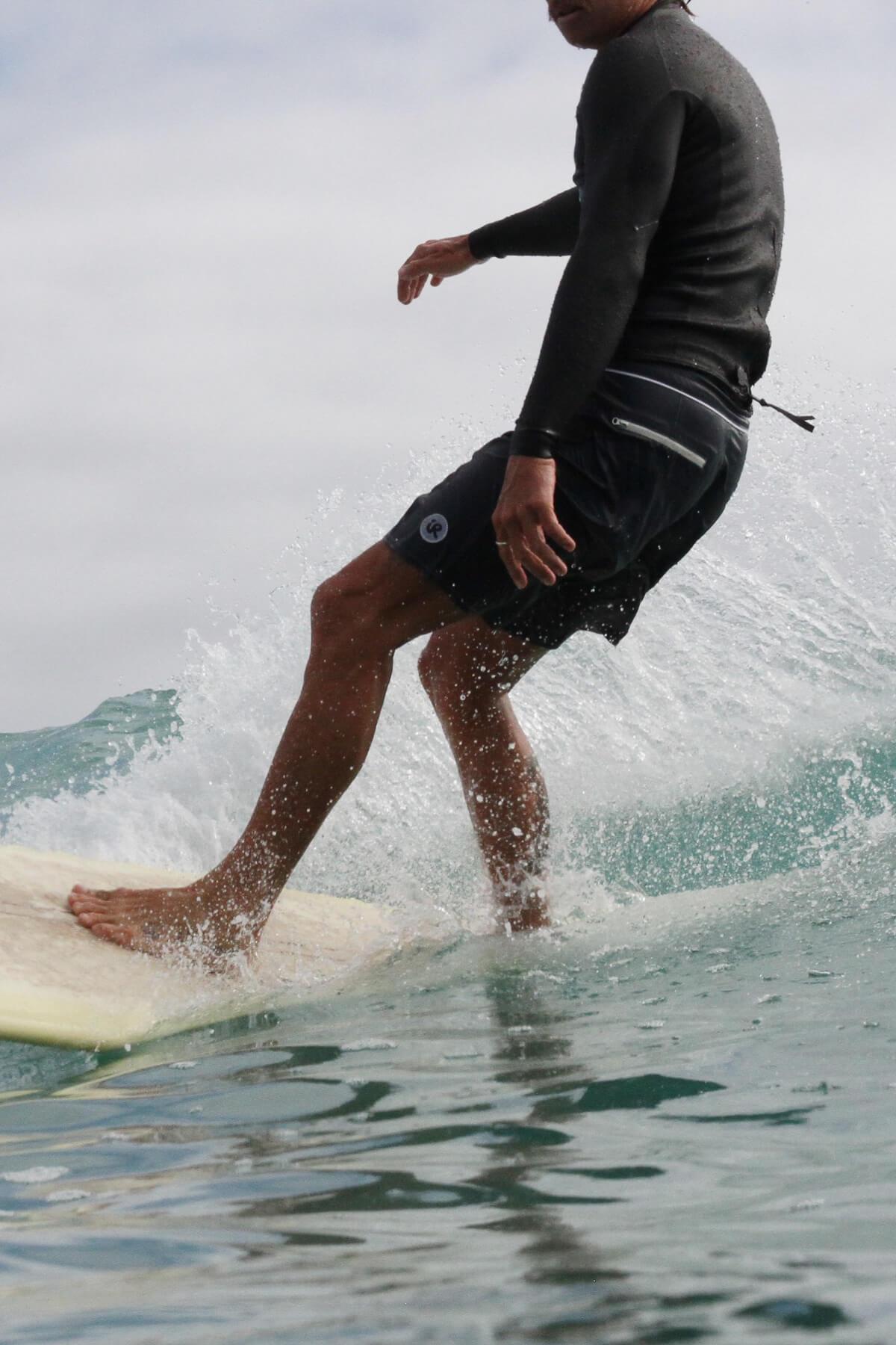 Surfing action shot