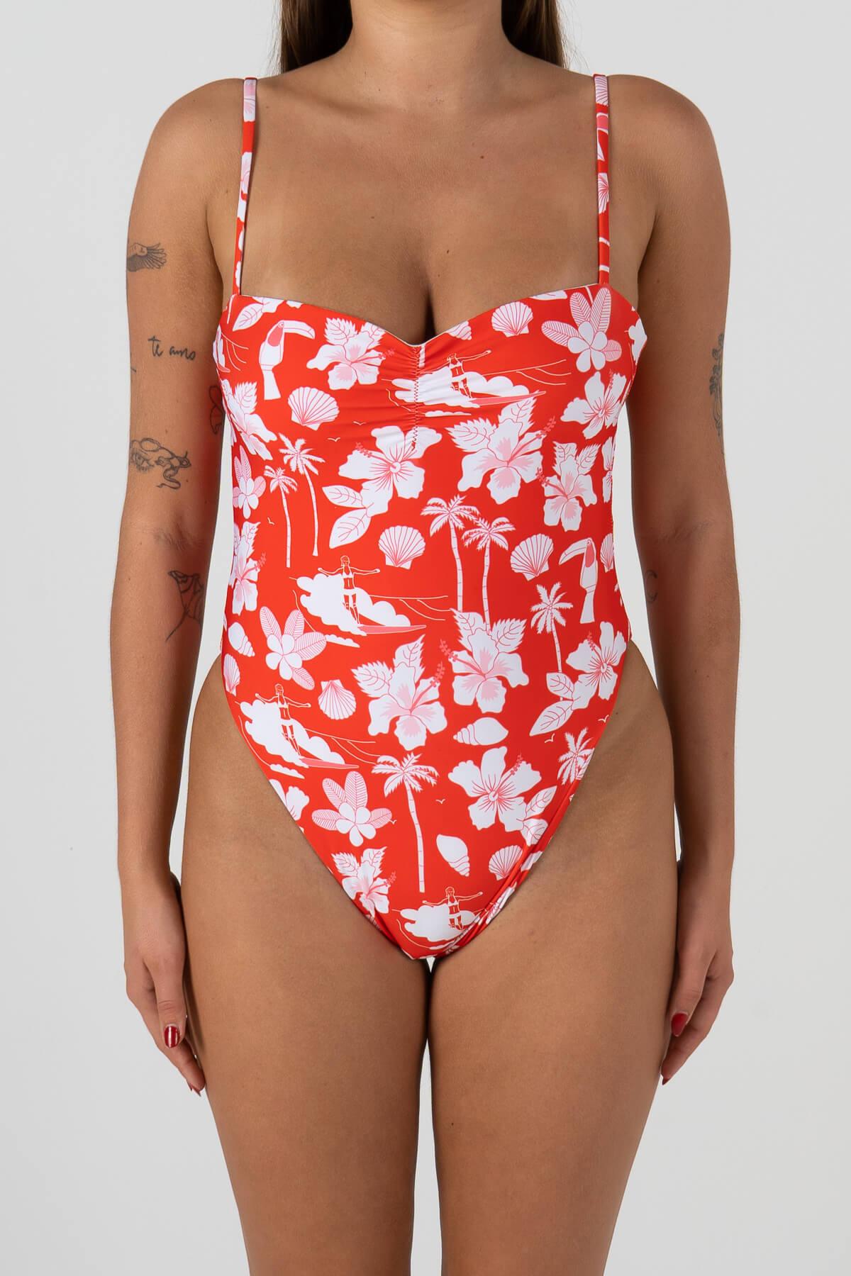 Front view one piece swimsuit