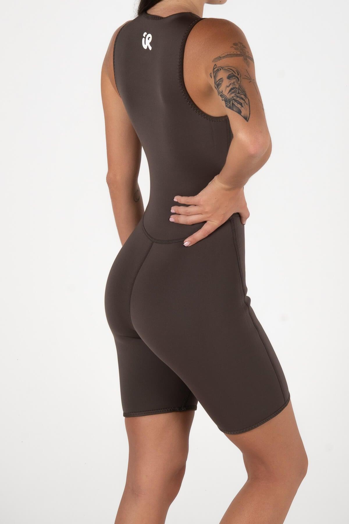 Brown wetsuit back view
