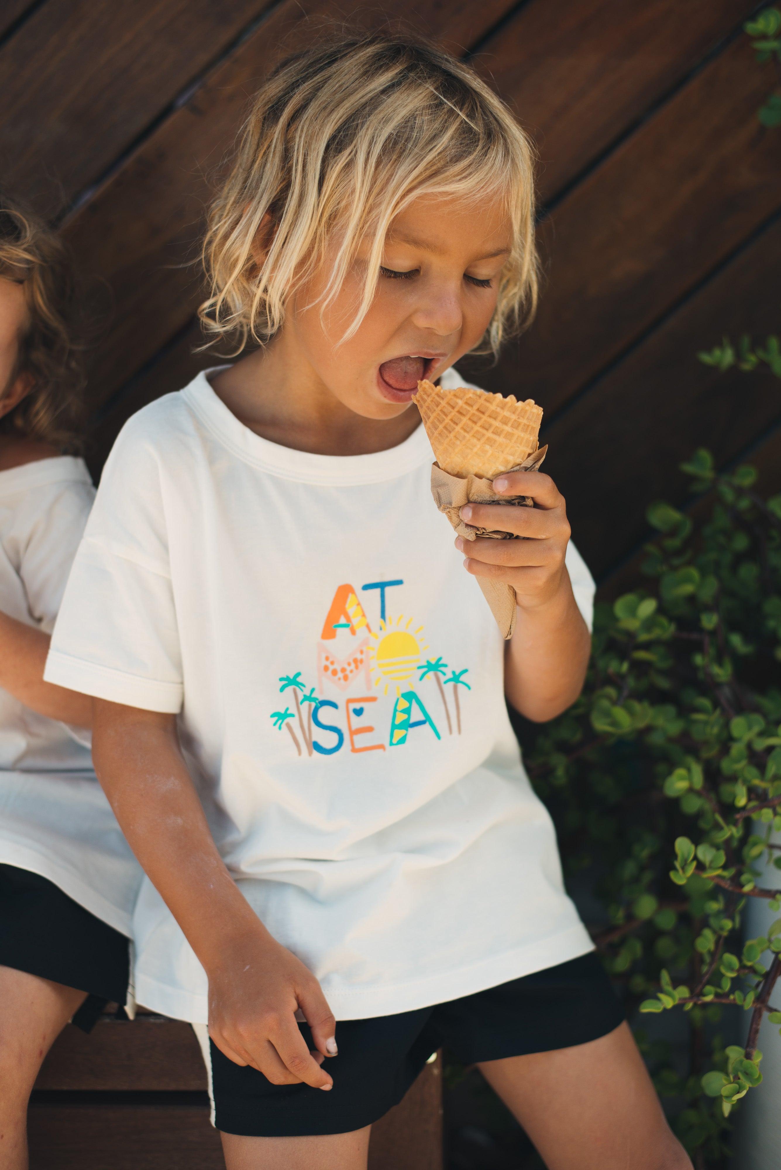 Kids Tee Close-up with Ice Cream