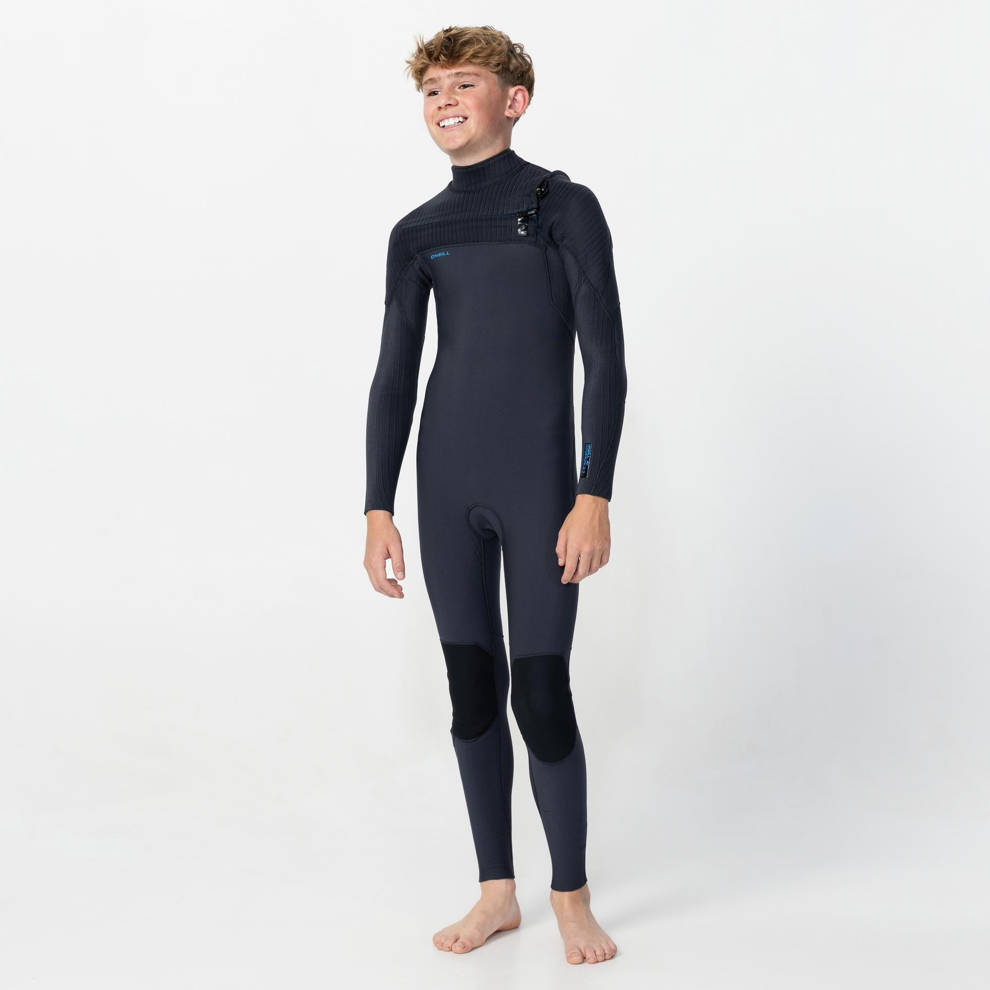 Boy's HyperFreak 4/3+ Steamer Chest Zip Wetsuit - Gunmetal