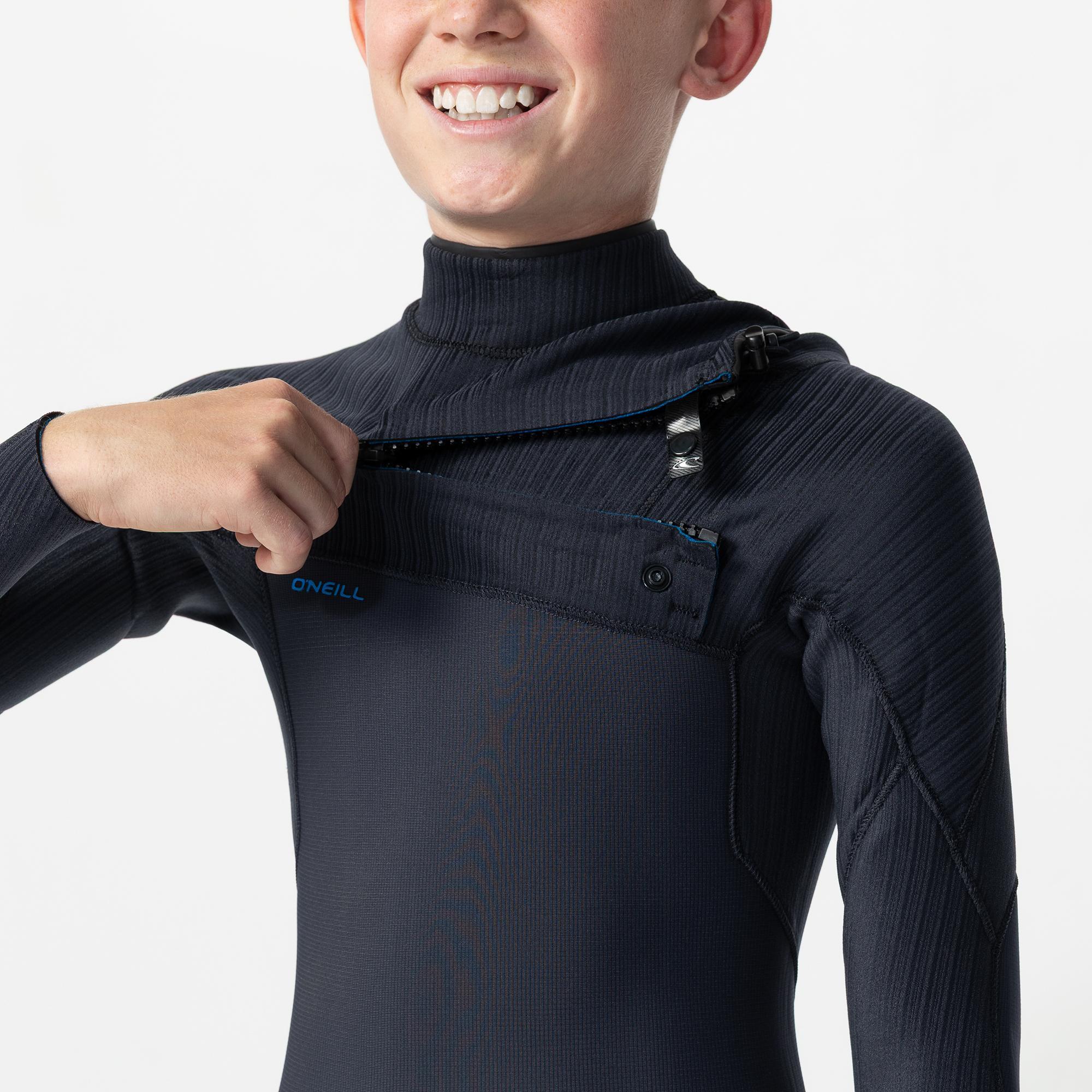 Boy's HyperFreak 4/3+ Steamer Chest Zip Wetsuit - Gunmetal