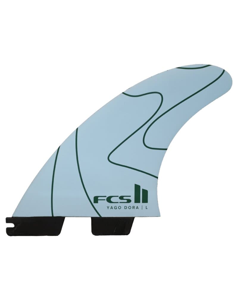 FCS II Yago Dora PC Tri Fins - Flux Blue 