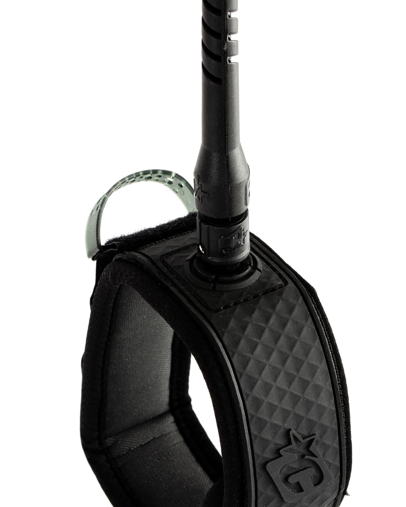 9FT RELIANCE LONGBOARD KNEE LEASH - BLACK cuff