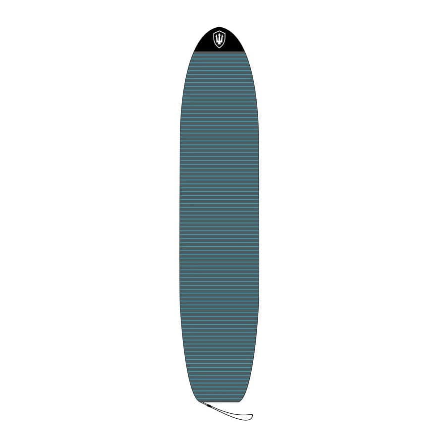 Longboard Stretch Cover-Charcoal / Blue-8'1 8