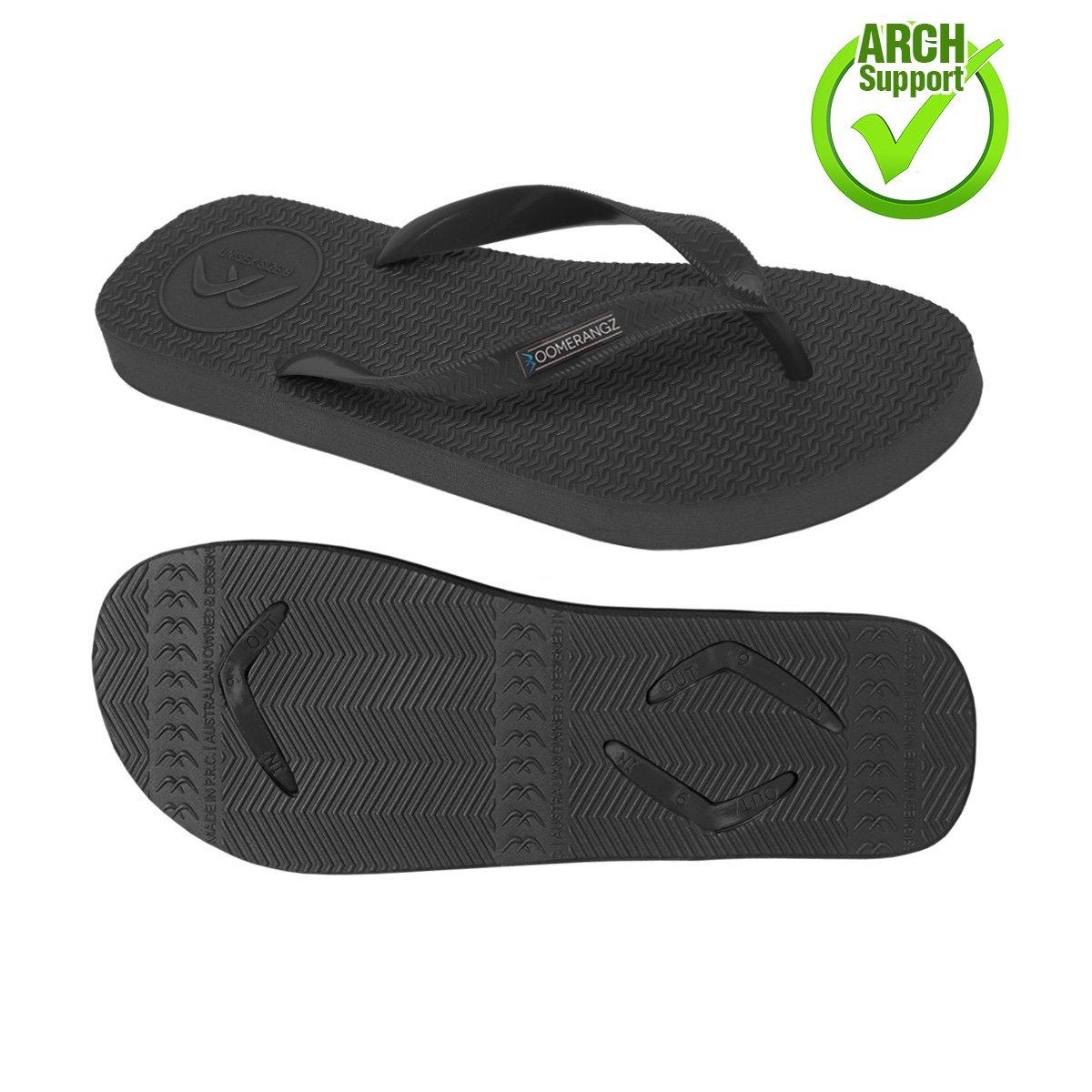 Boomerangz Men's Black Thongs arch